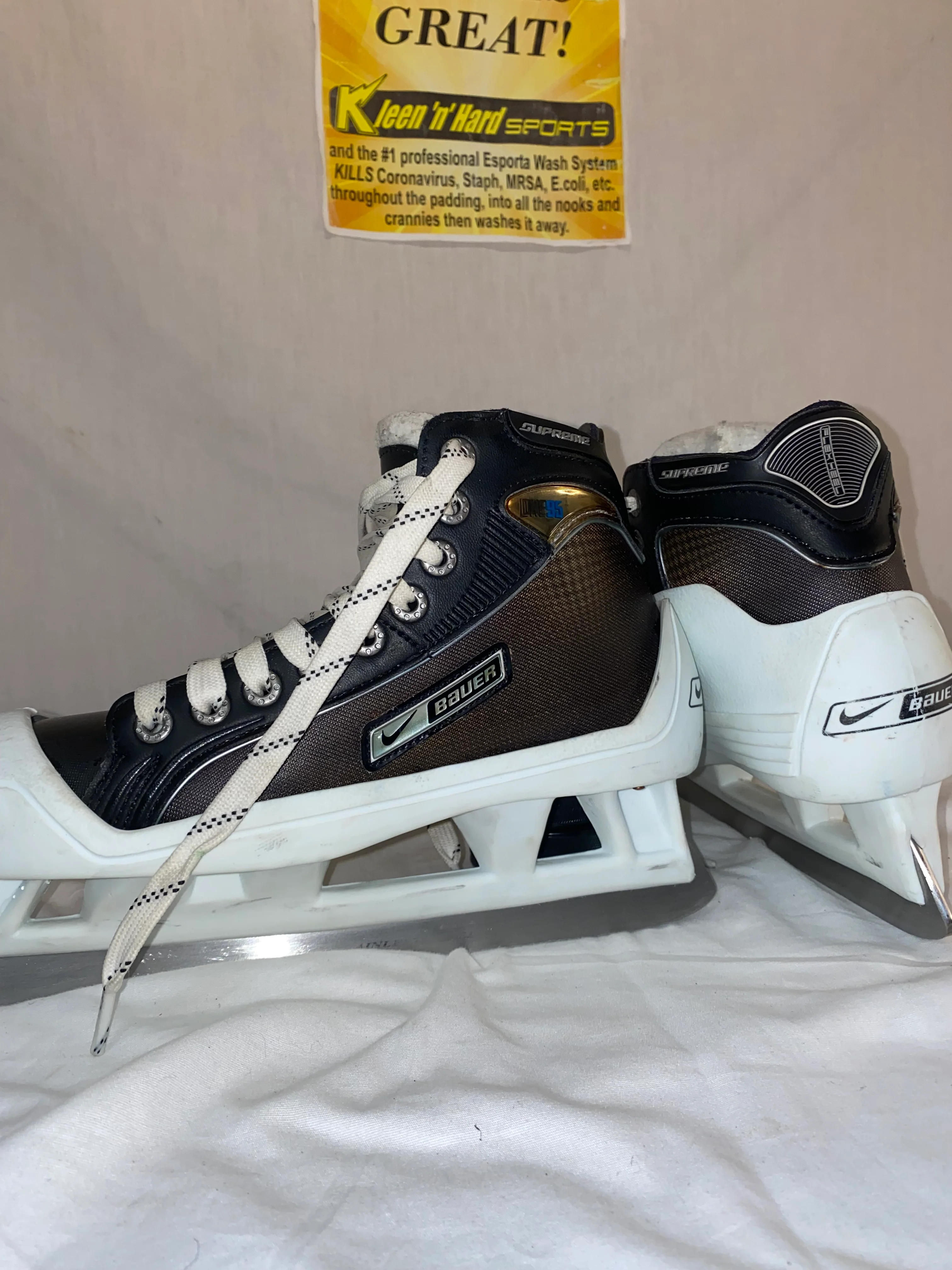 Used Nike Bauer Supreme One95 Size 4.5 D Ice Hockey Goalie Skates - Image 6