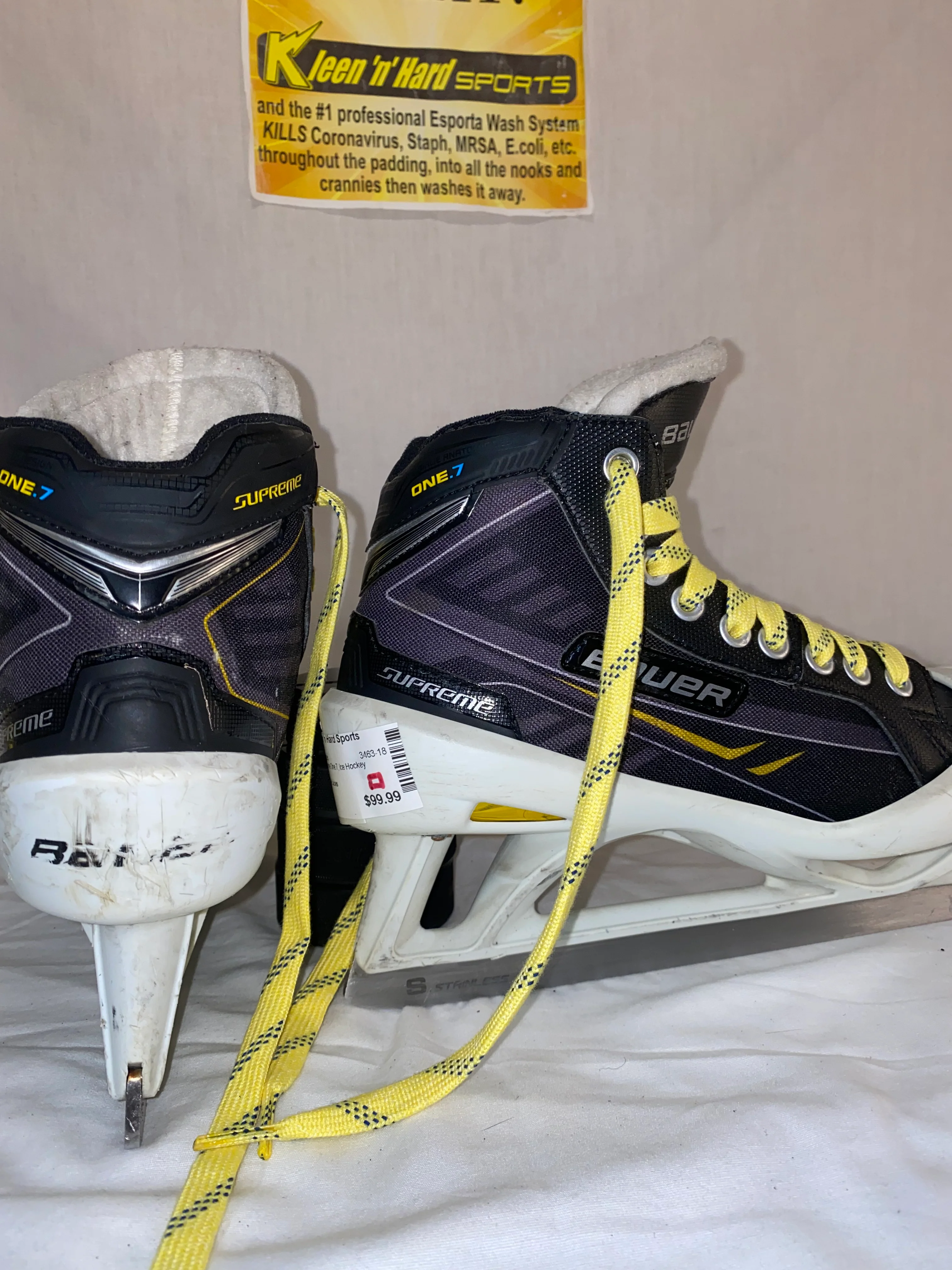 Used Bauer Supreme One.7 Size 5.5 D Ice Hockey Goalie Skates - Image 5