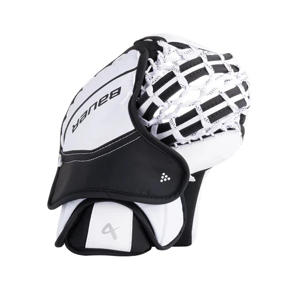 New Bauer Prodigy Reg (Lt Hand) Sz Yth Black/White Ice Hockey Goalie Catcher - Image 2