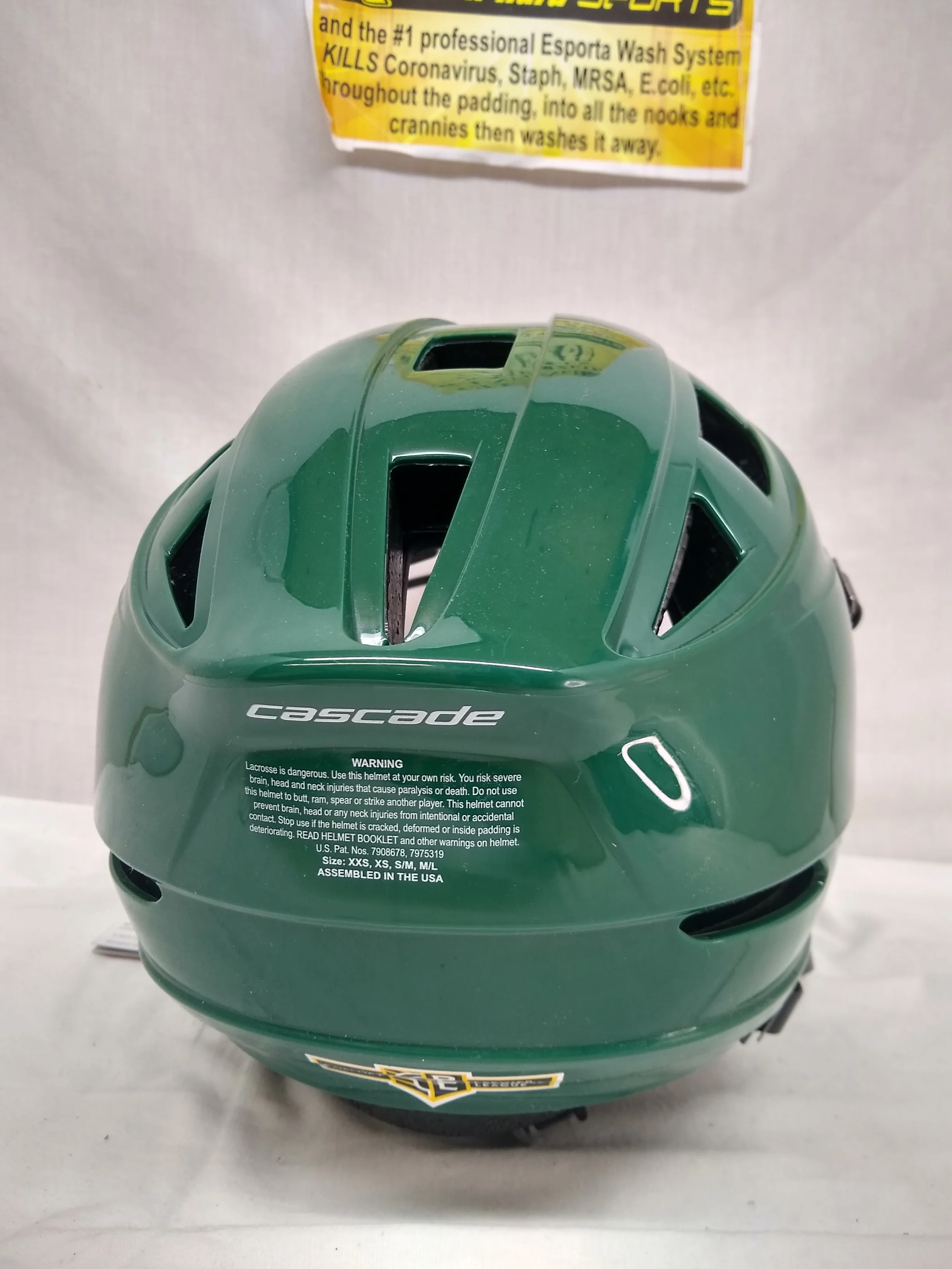 New Cascade CPV-R Size M/L Forest Green/Black Mens Lacrosse Helmet - Image 3