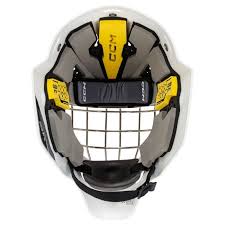 New CCM Axis F5 Size Youth White Hockey Goalie Goalie Mask - Image 2