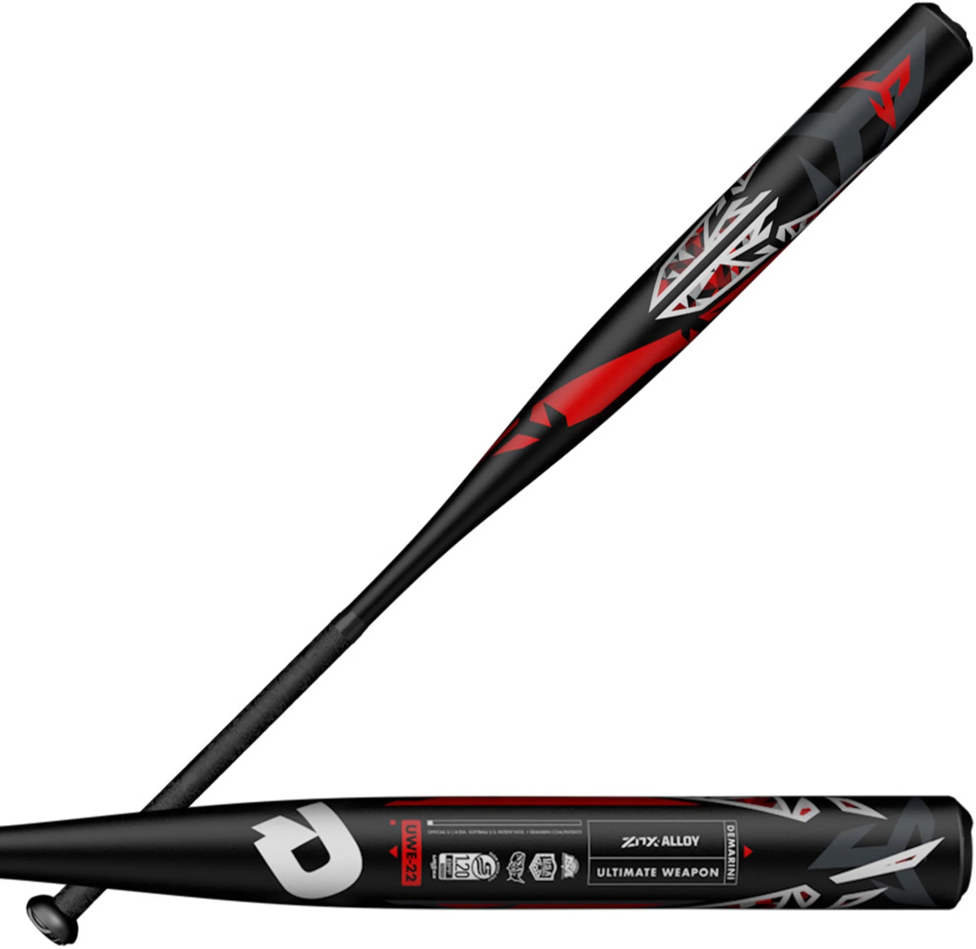 New DeMarini Ultimate Weapon Bat Length-Wgt 34" - 27 oz. (-7) Slowpitch Bat