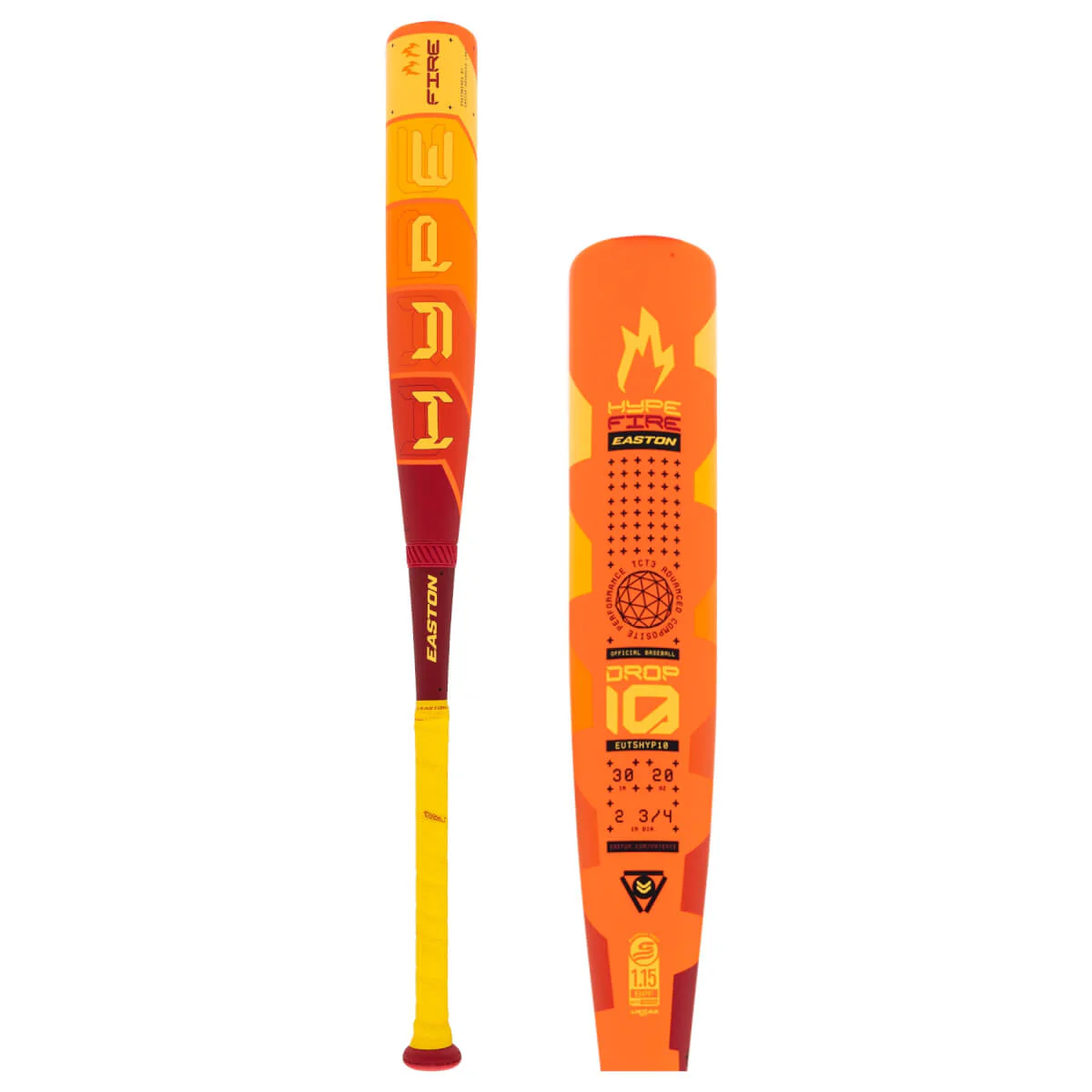 New Easton HYPE FIRE EUT5HYP10 Bat Length-Wgt 31" 21oz -10 Composite USSSA Bat