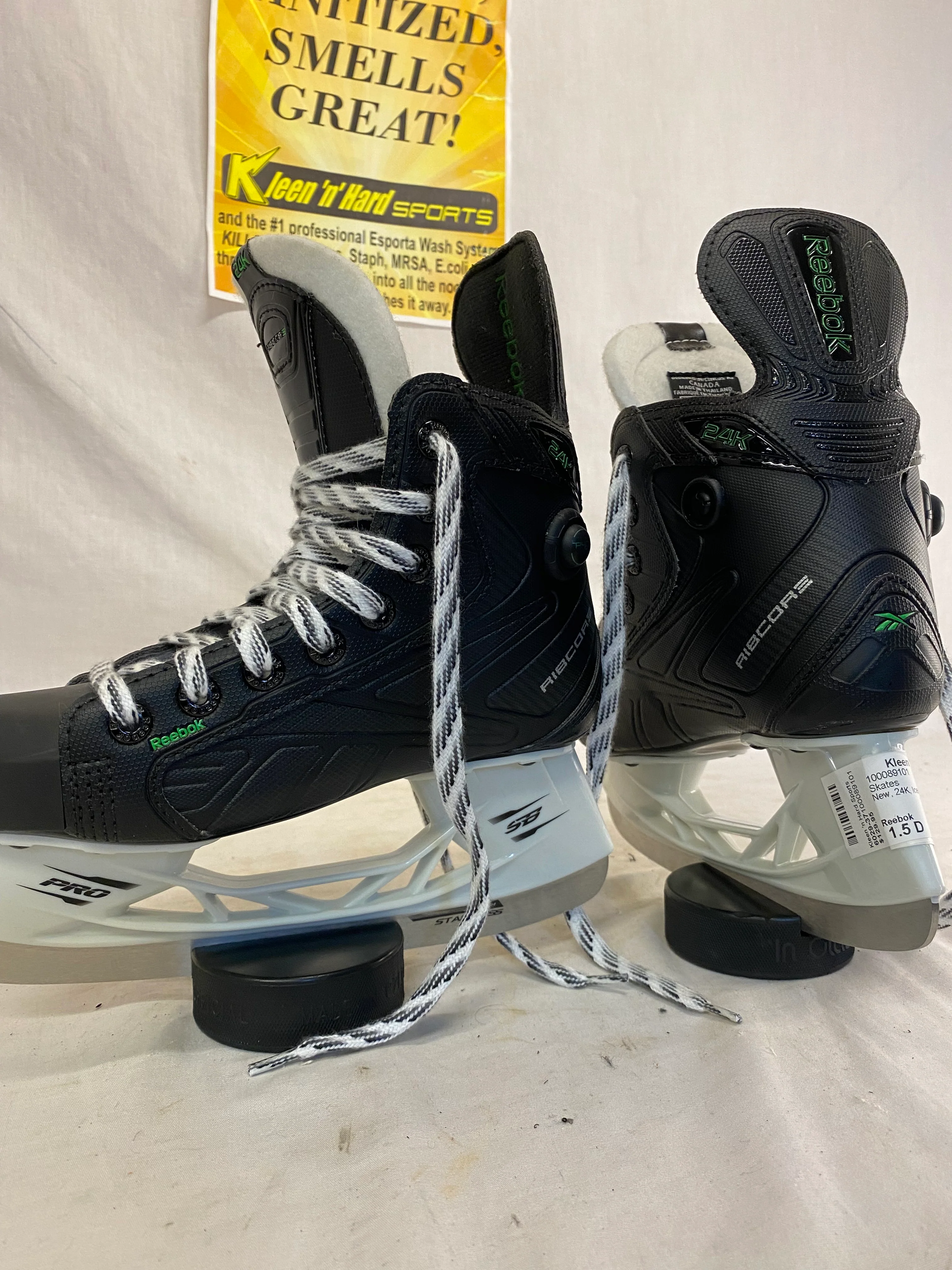 New Reebok 24K Size 1.5 D Ice Hockey Skates - Image 4
