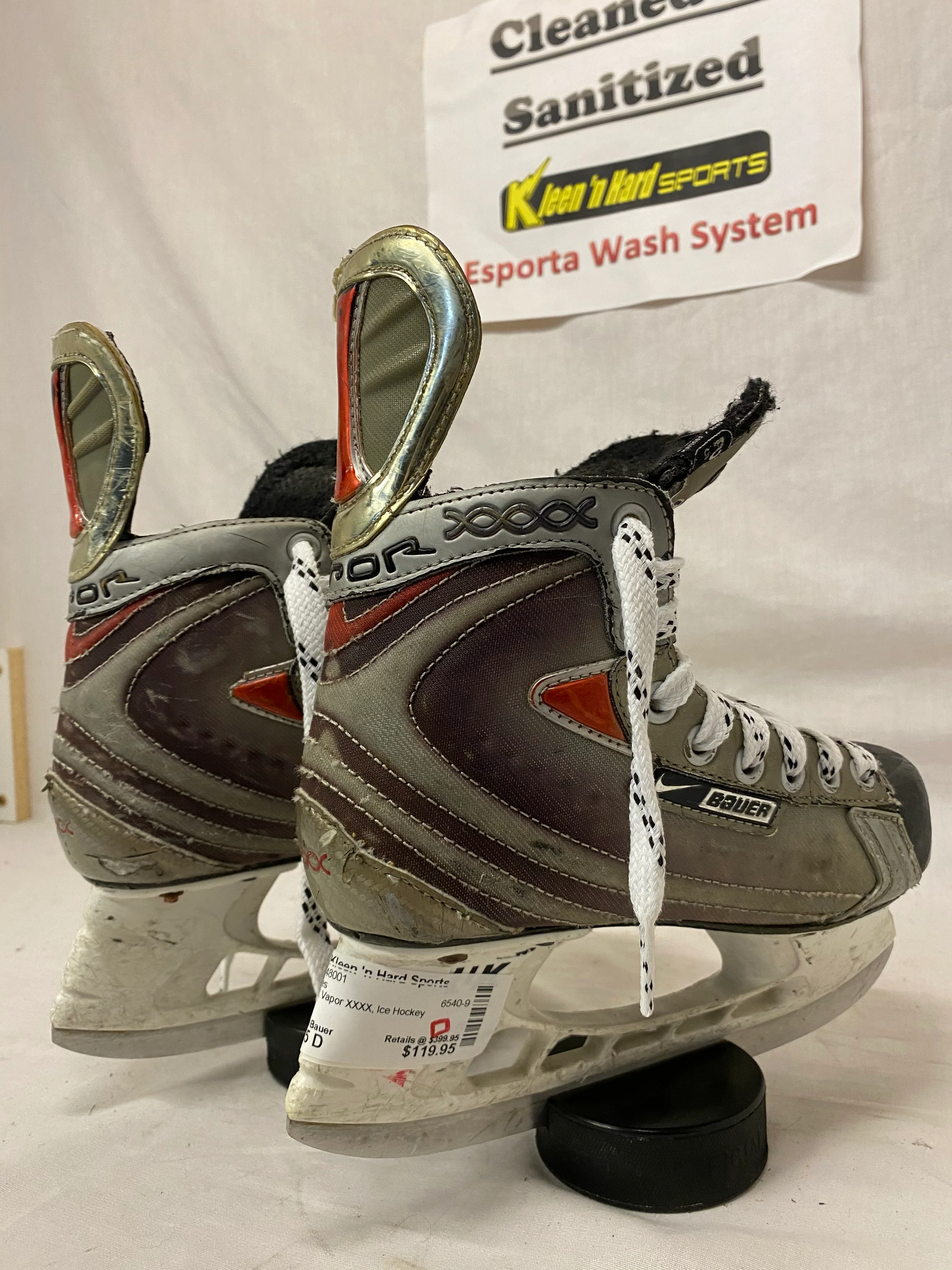 Used Nike Bauer Vapor XXXX Size 2.5 D Ice Hockey Skates - Image 4