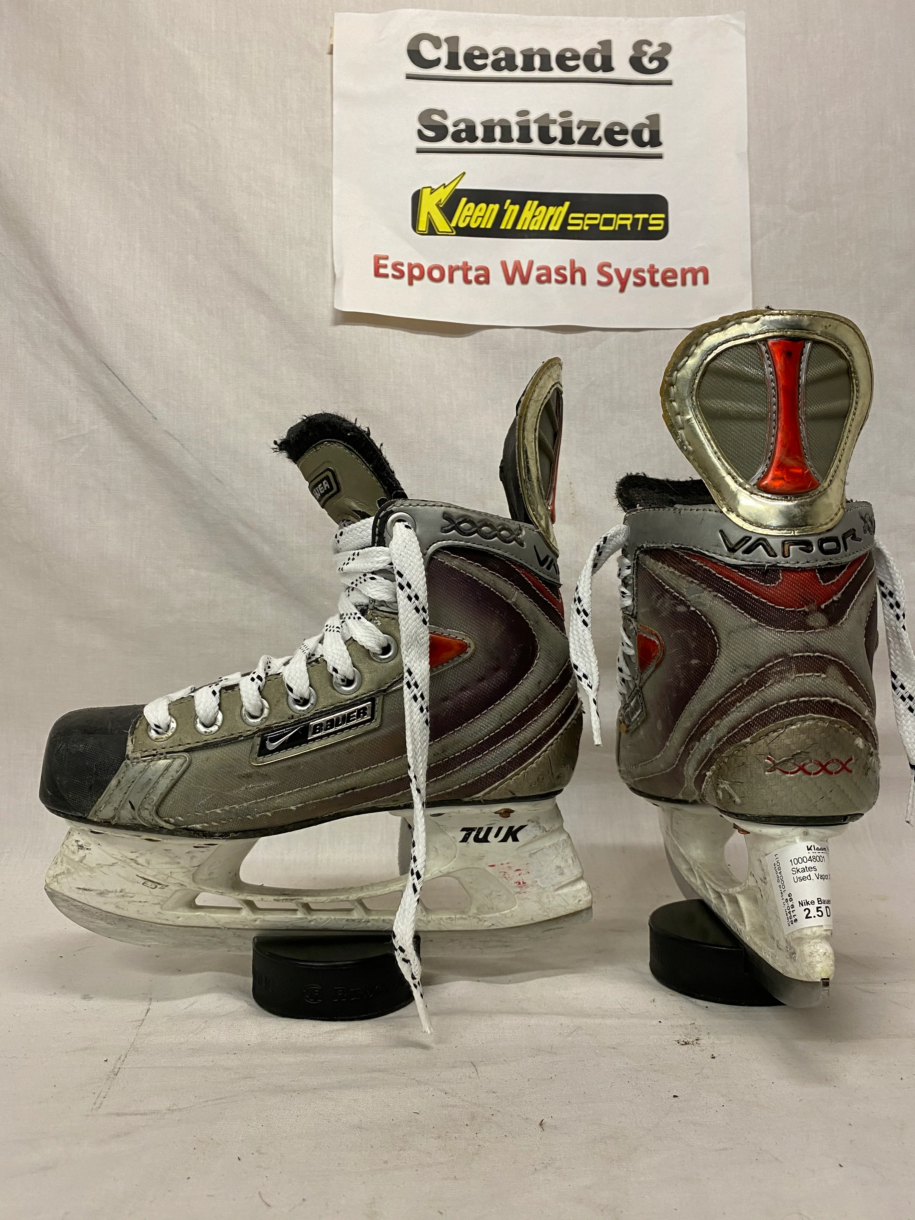 Used Nike Bauer Vapor XXXX Size 2.5 D Ice Hockey Skates - Image 6