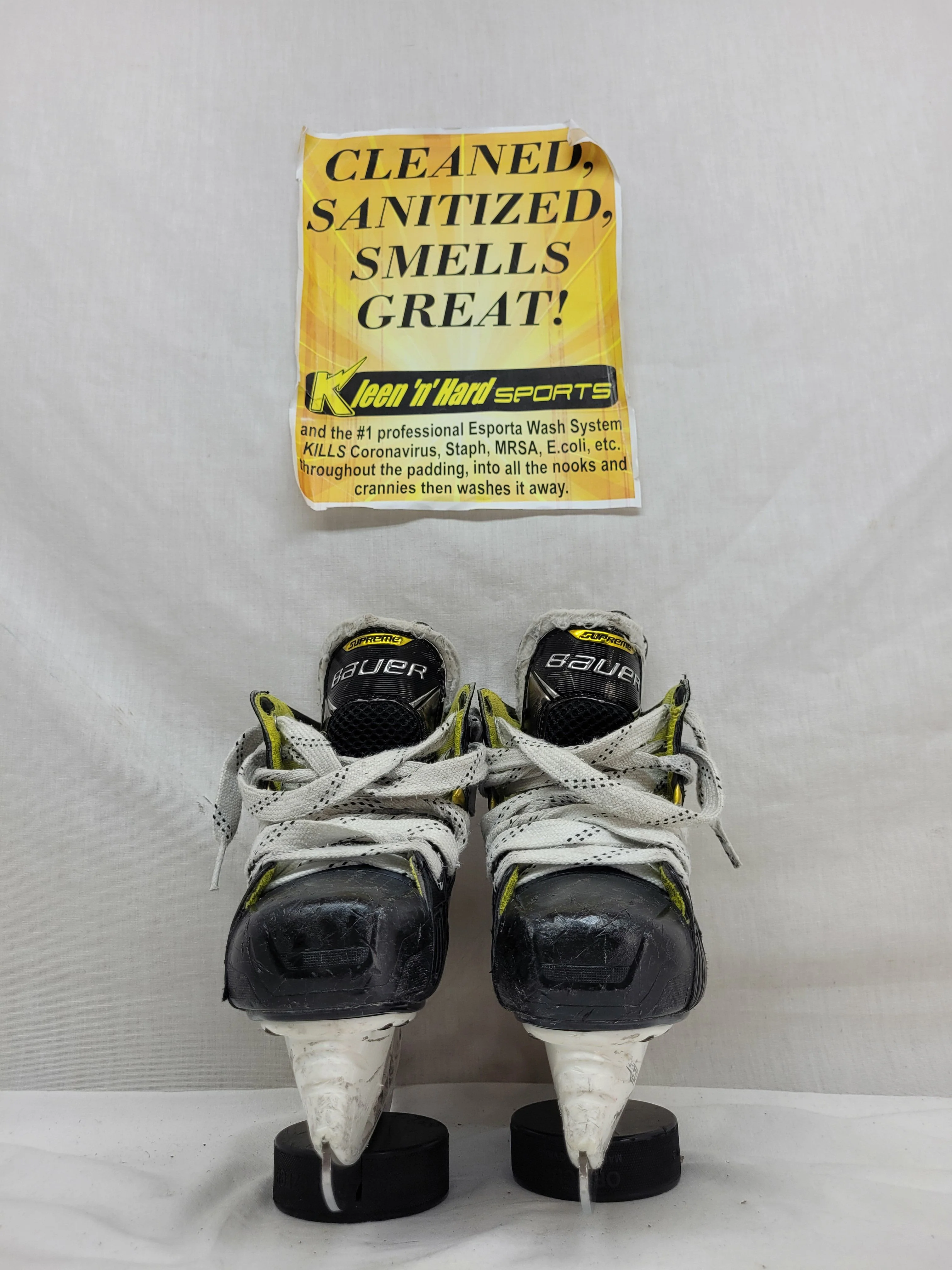 Used Bauer 3S Size 1 D Ice Hockey Skates - Image 5