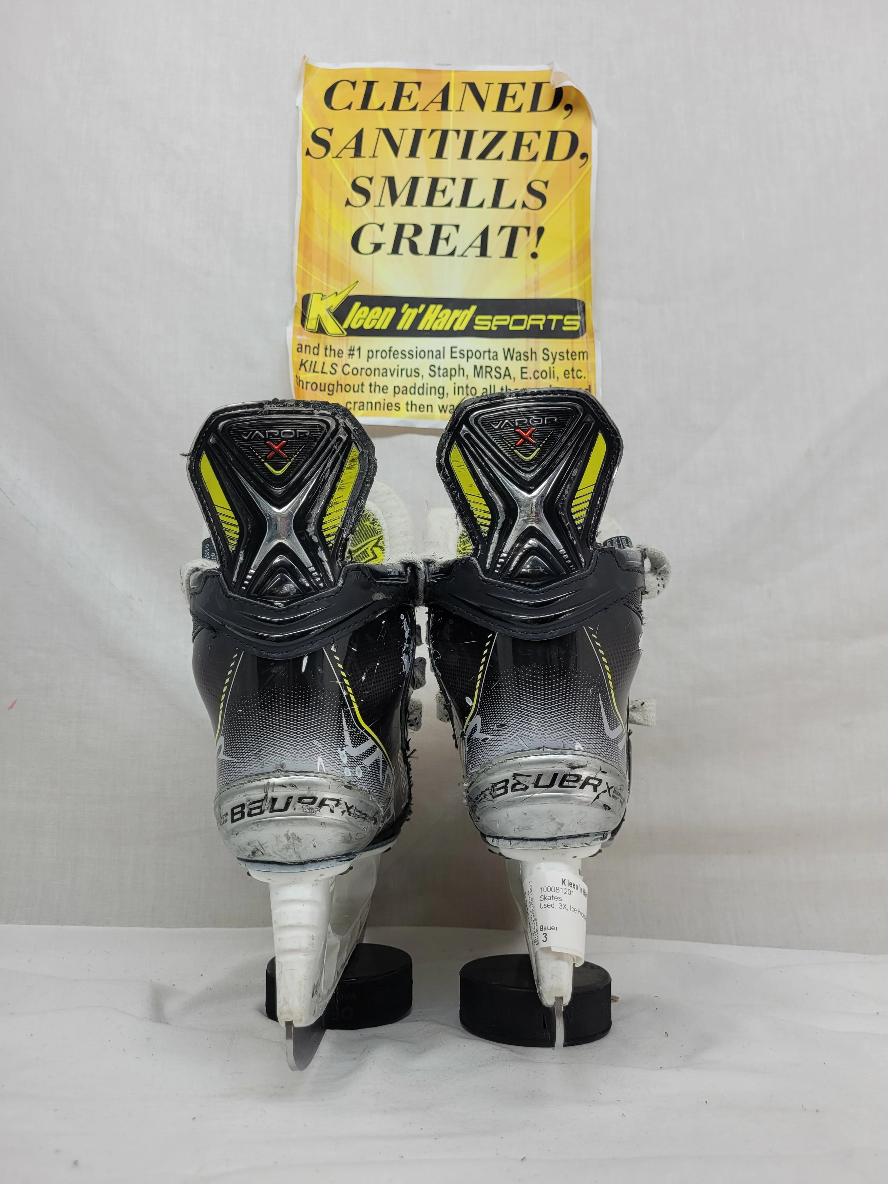 Used Bauer 3X Size 3 Ice Hockey Skates - Image 4