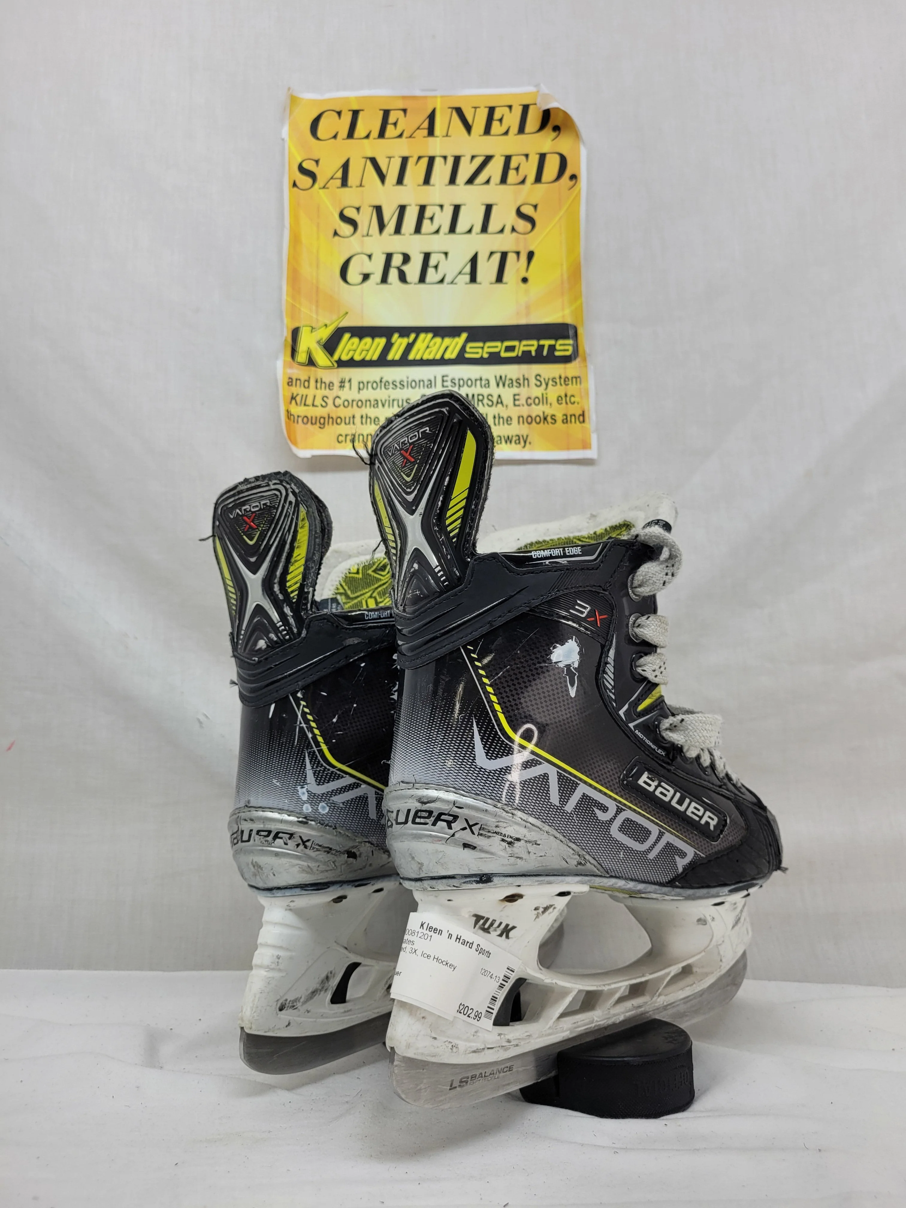 Used Bauer 3X Size 3 Ice Hockey Skates - Image 5