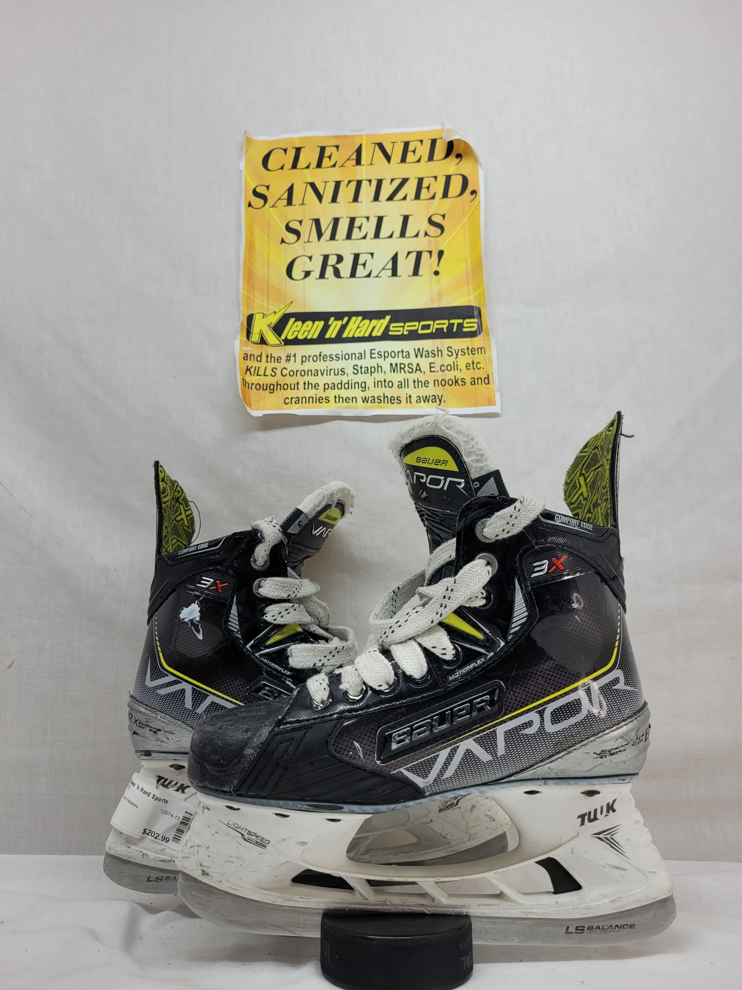 Used Bauer 3X Size 3 Ice Hockey Skates - Image 6
