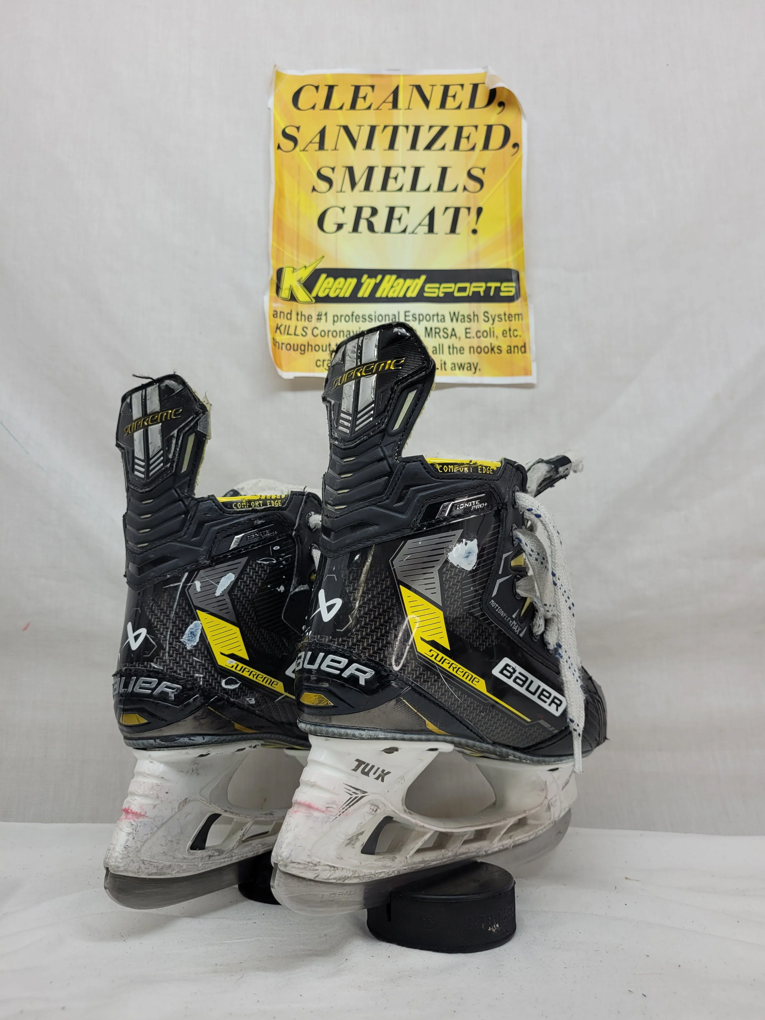 Used Bauer Ignite Pro Size 3 D Ice Hockey Skates - Image 4