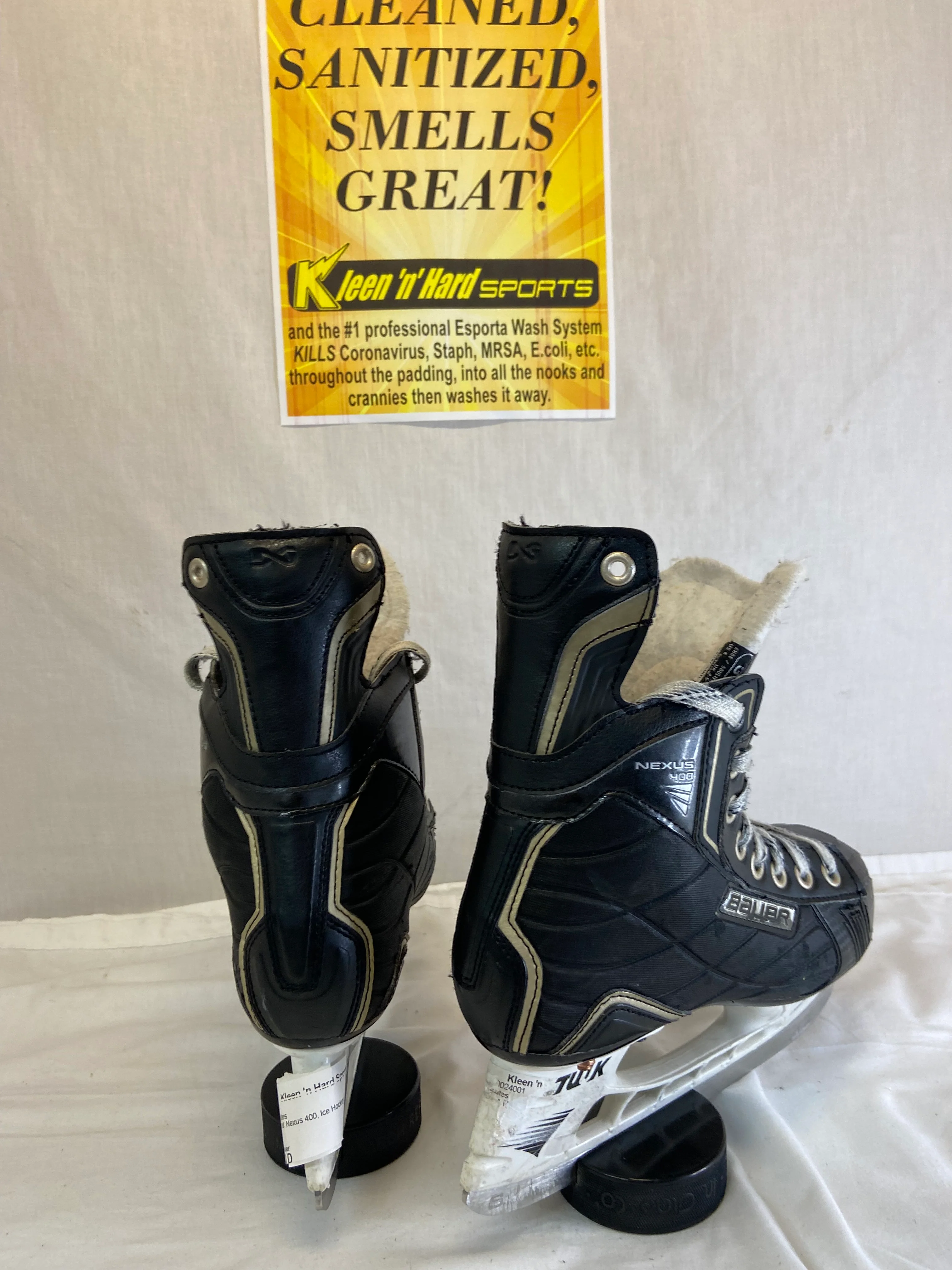 Used Bauer Nexus 400 Size 3 D Ice Hockey Skates - Image 2