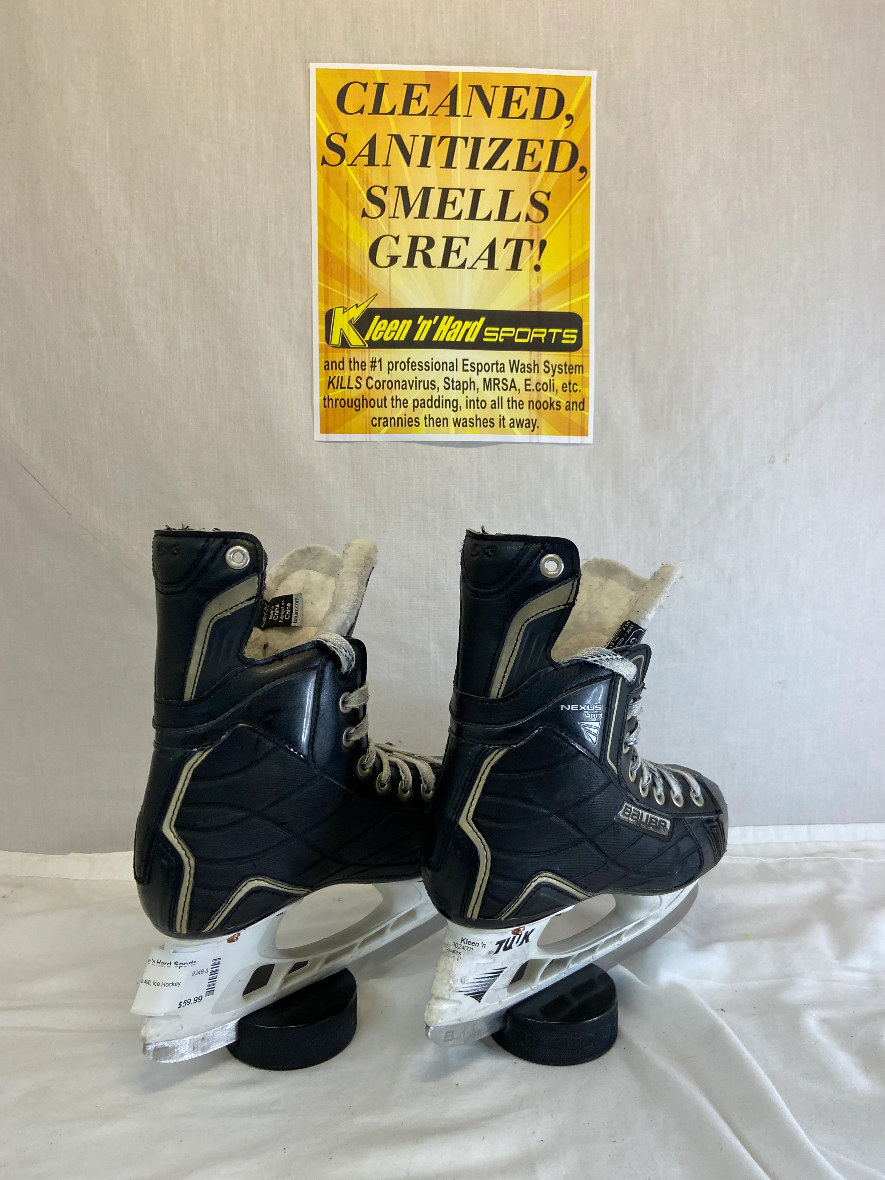 Used Bauer Nexus 400 Size 3 D Ice Hockey Skates - Image 4