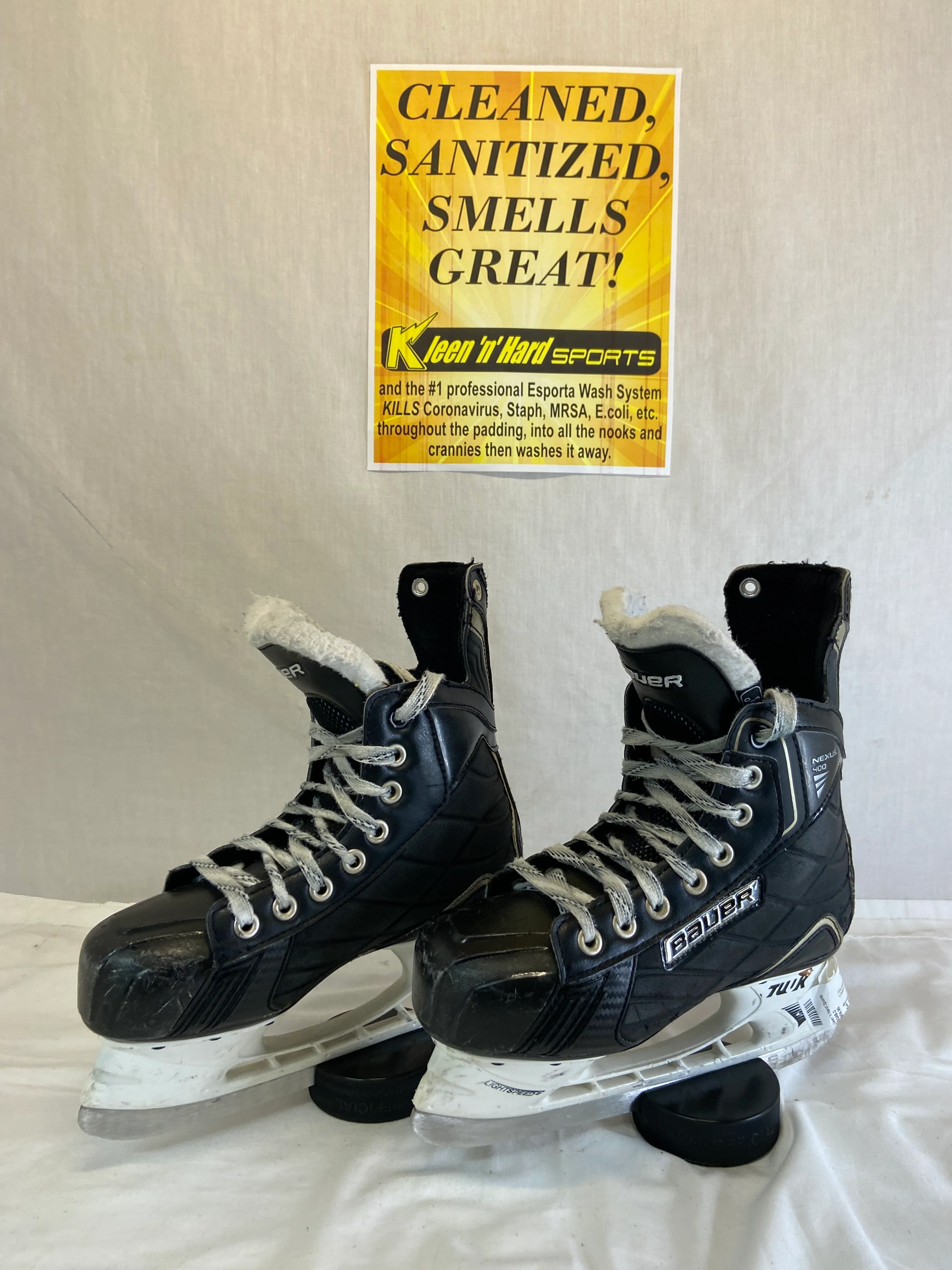Used Bauer Nexus 400 Size 3 D Ice Hockey Skates - Image 5