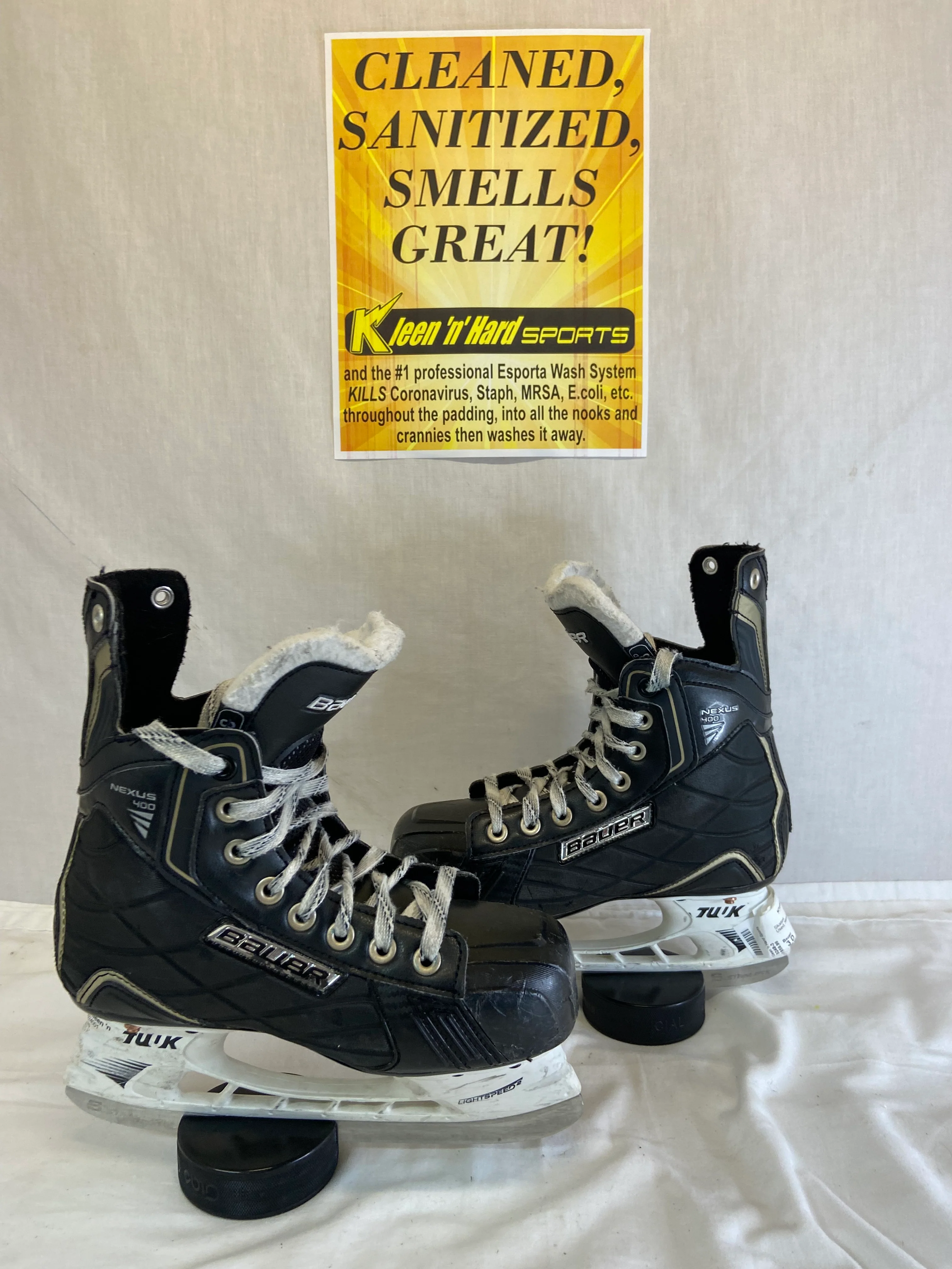 Used Bauer Nexus 400 Size 3 D Ice Hockey Skates - Image 7