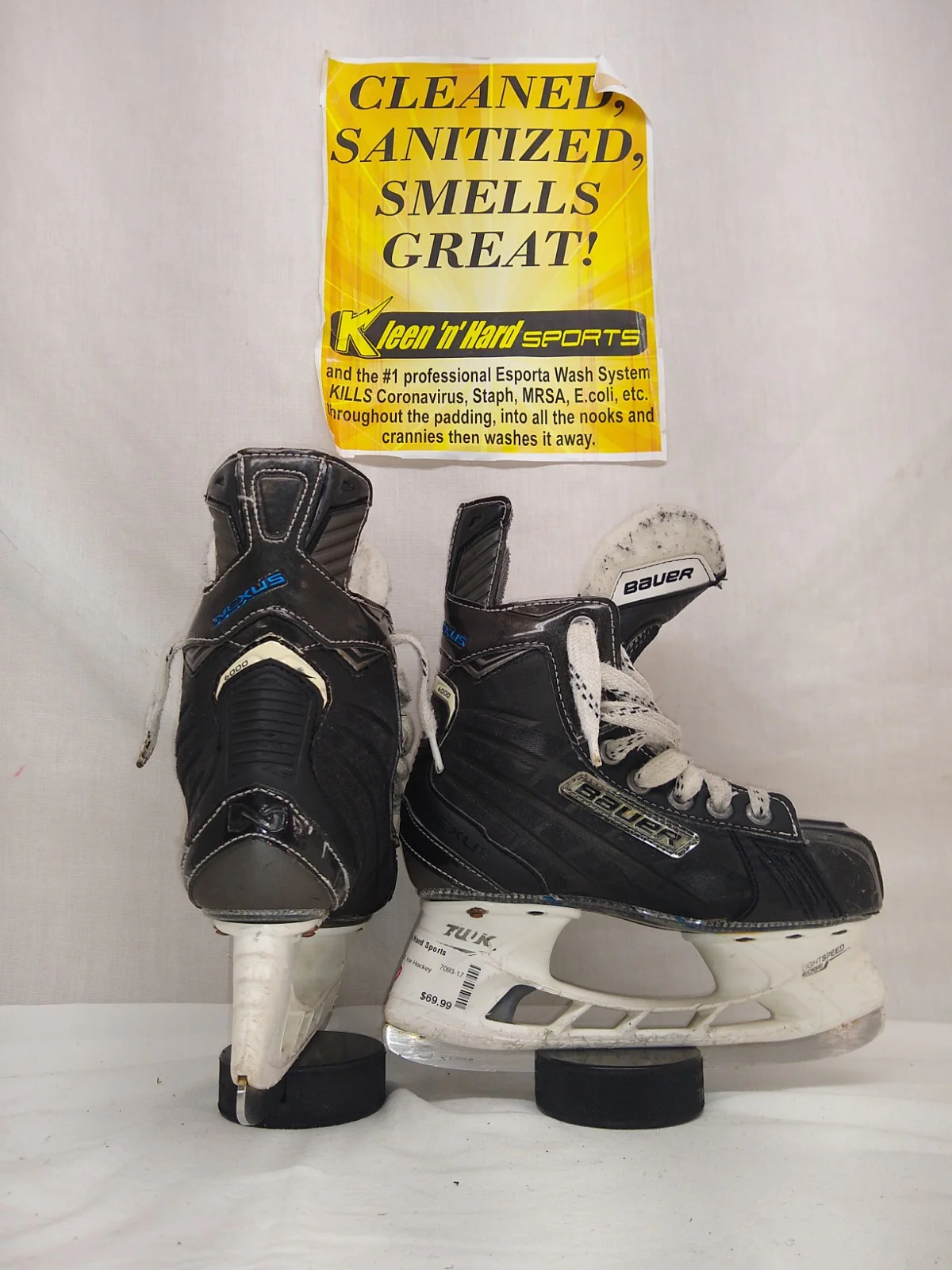 Used Bauer Nexus 6000 Size 1 D Ice Hockey Skates - Image 5