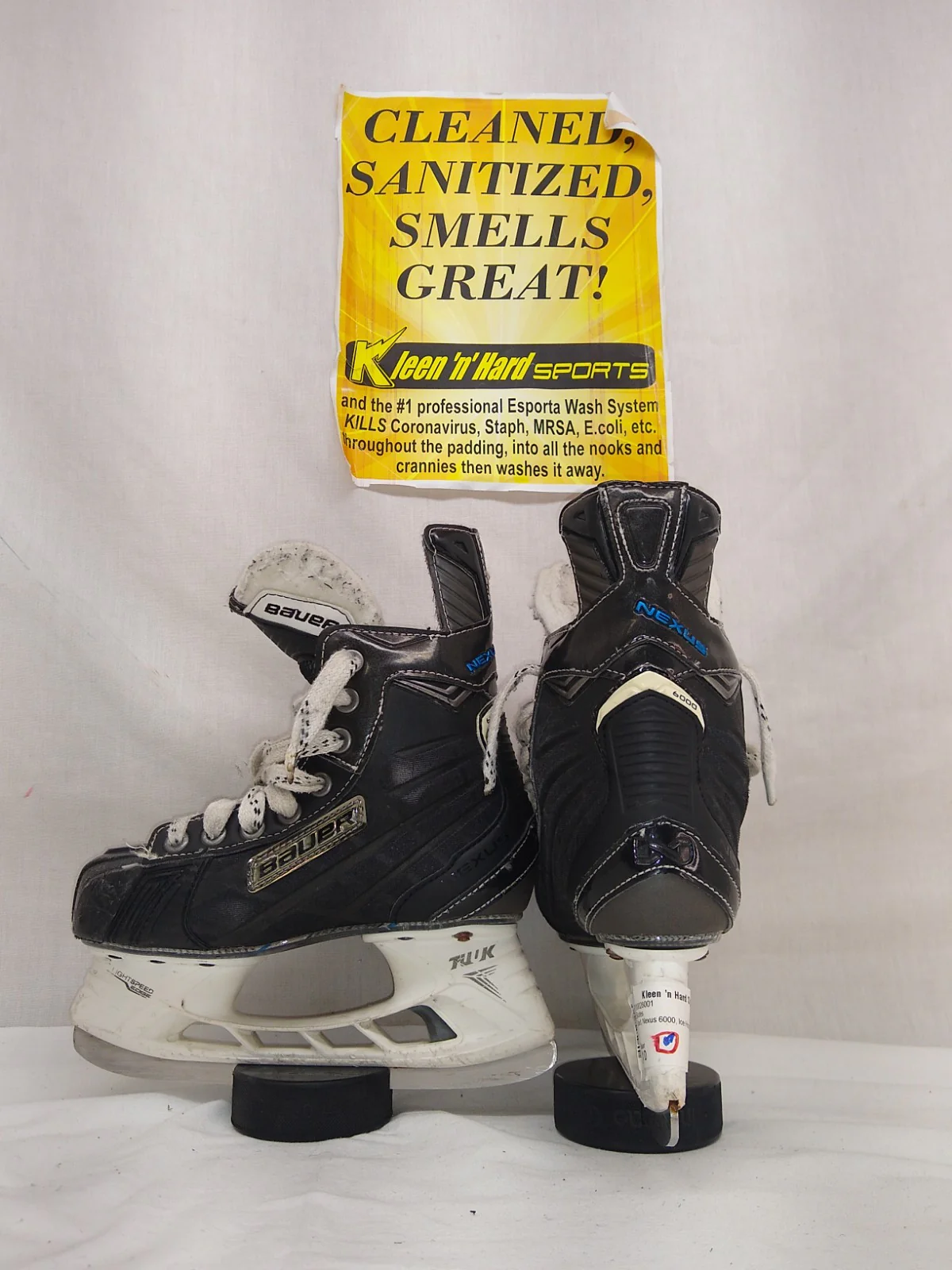Used Bauer Nexus 6000 Size 1 D Ice Hockey Skates - Image 6
