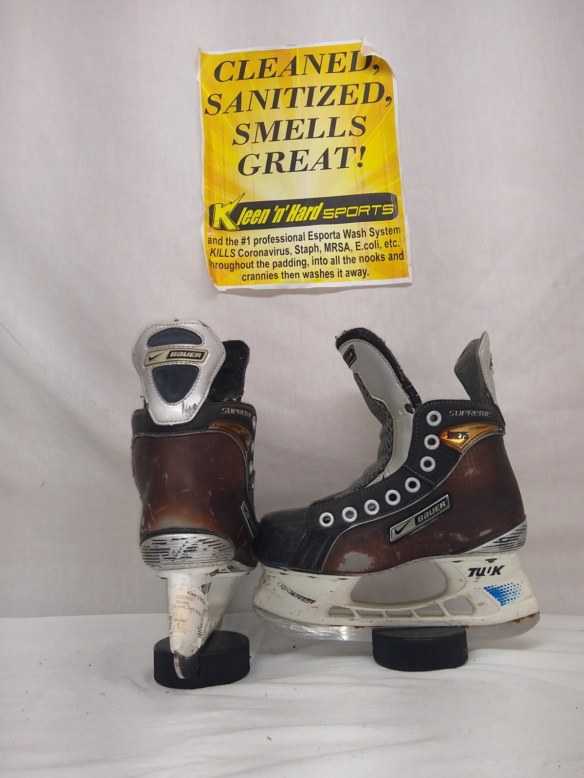 Used Bauer One75 Size 1 Ice Hockey Skates - Image 6