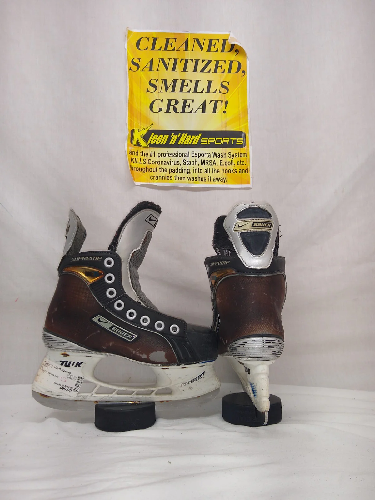Used Bauer One75 Size 1 Ice Hockey Skates - Image 7