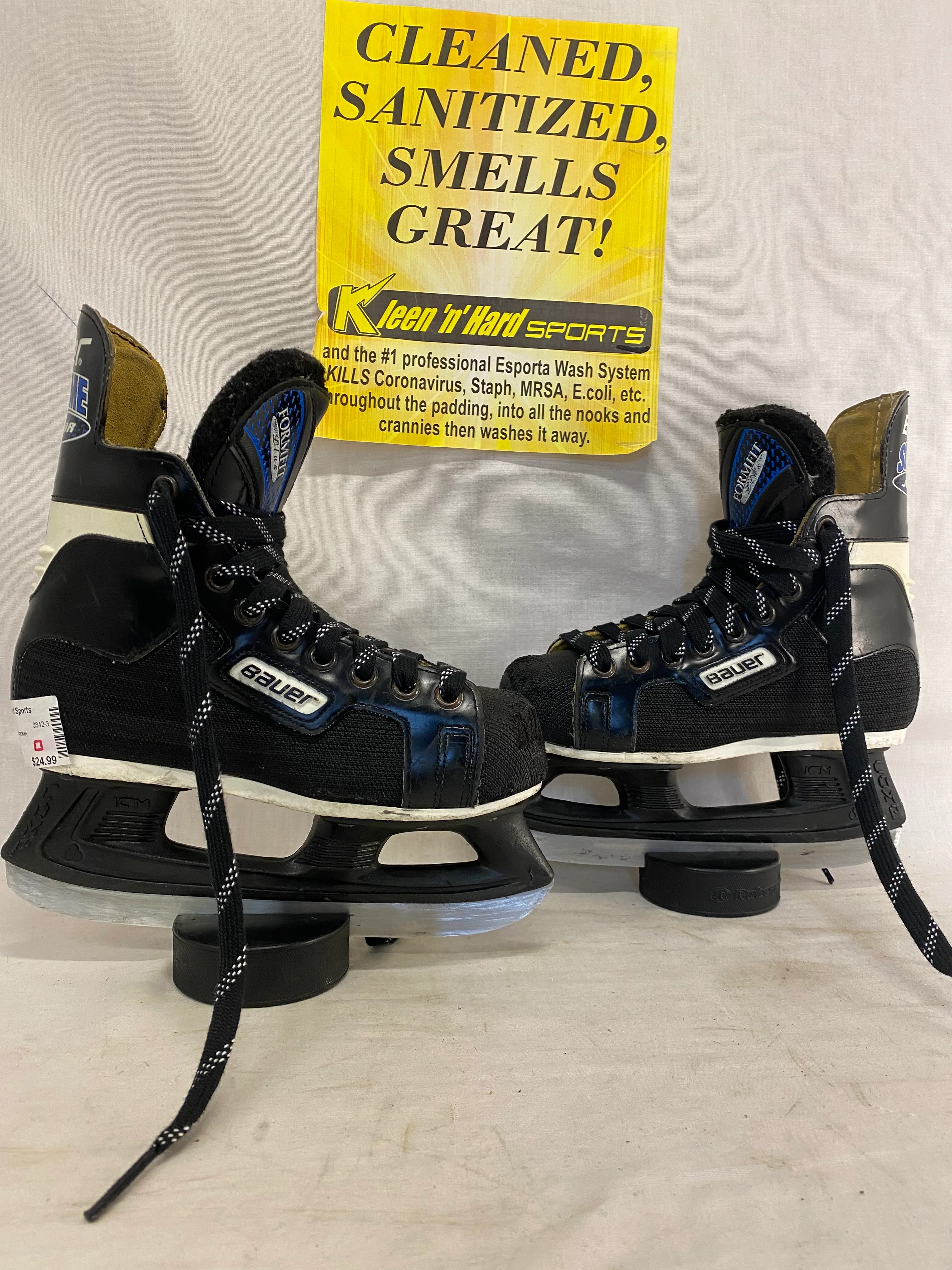 Used Bauer Supreme 90 Size 3 D Ice Hockey Skates