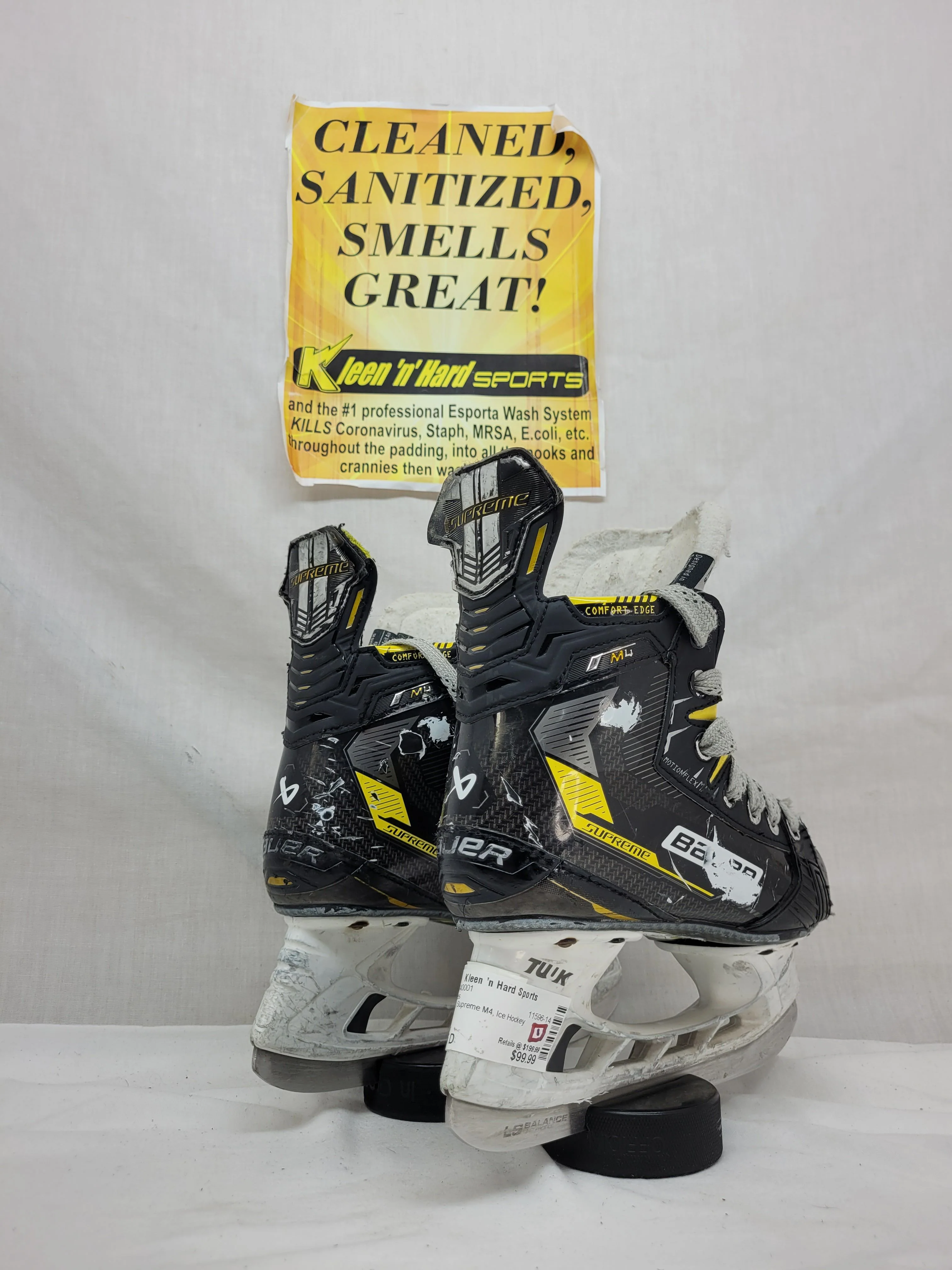 Used Bauer Supreme M4 Size 2.5 D Ice Hockey Skates - Image 2