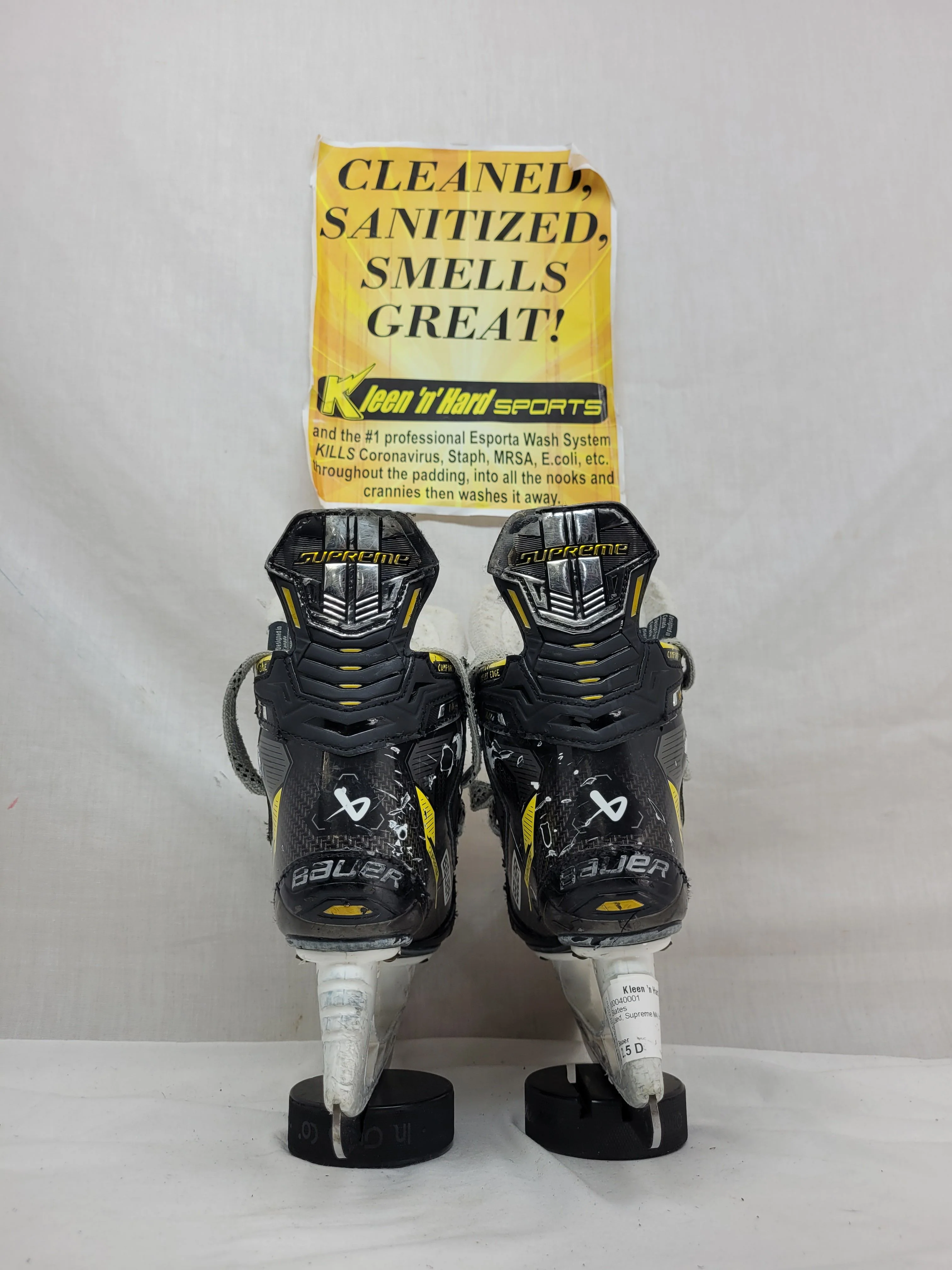 Used Bauer Supreme M4 Size 2.5 D Ice Hockey Skates - Image 3