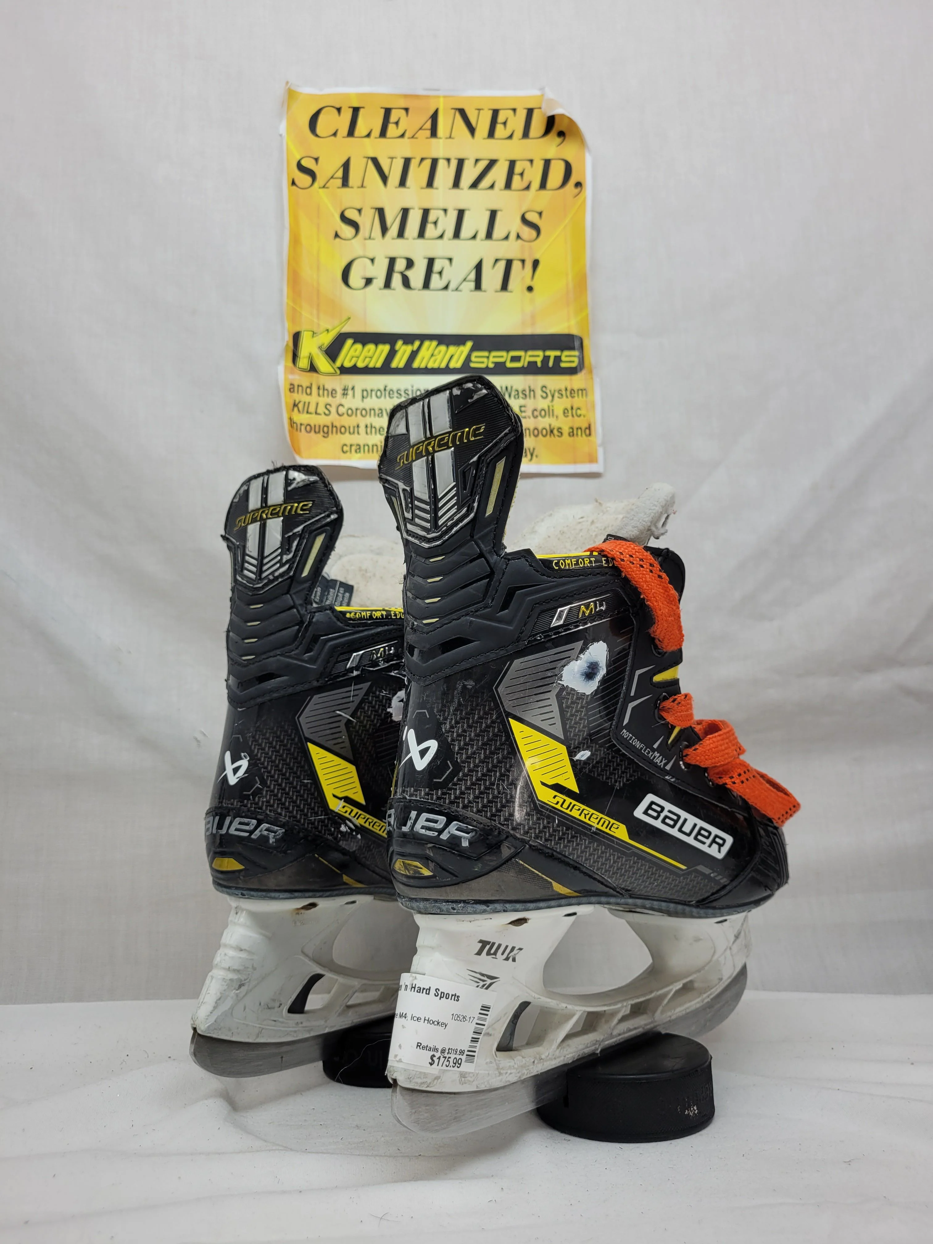 Used Bauer Supreme M4 Size 3.5 EE Ice Hockey Skates - Image 2