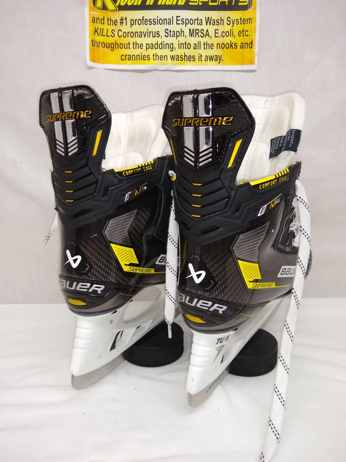 Used Bauer Supreme M4 Size 3 D Ice Hockey Skates - Image 2