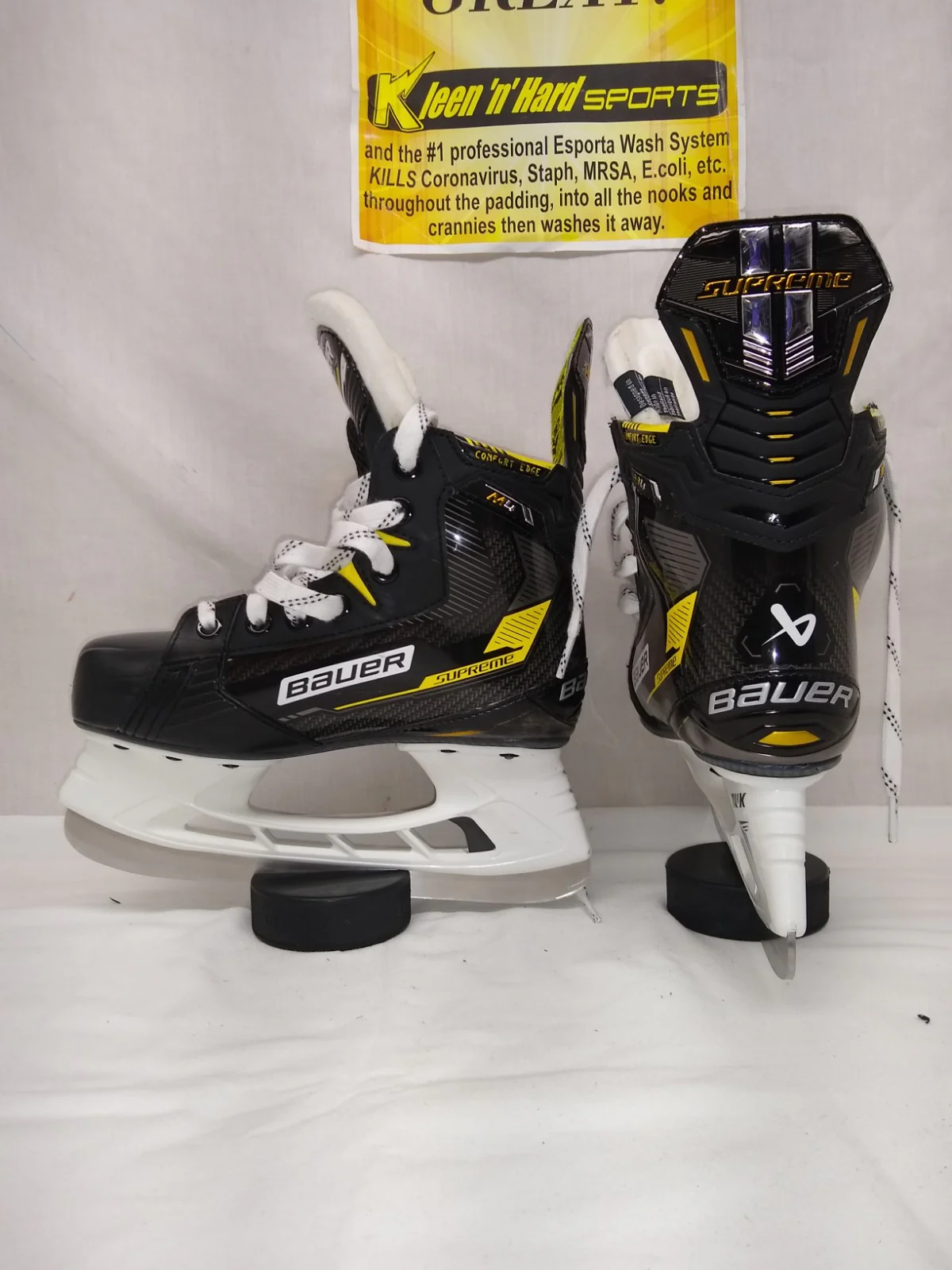 Used Bauer Supreme M4 Size 3 D Ice Hockey Skates - Image 6