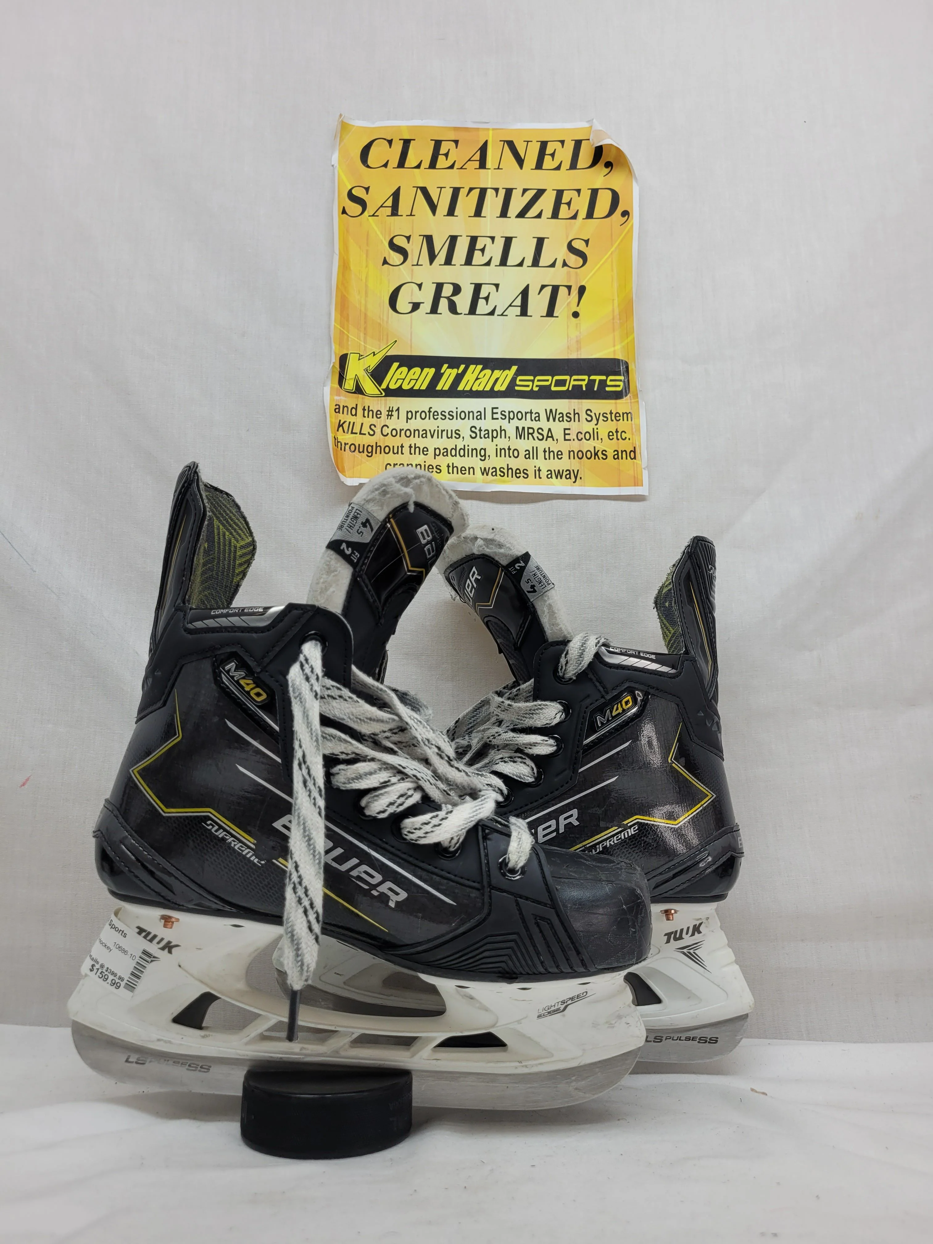 Used Bauer Supreme M40 Size 4.5 FIT 2 = E Ice Hockey Skates