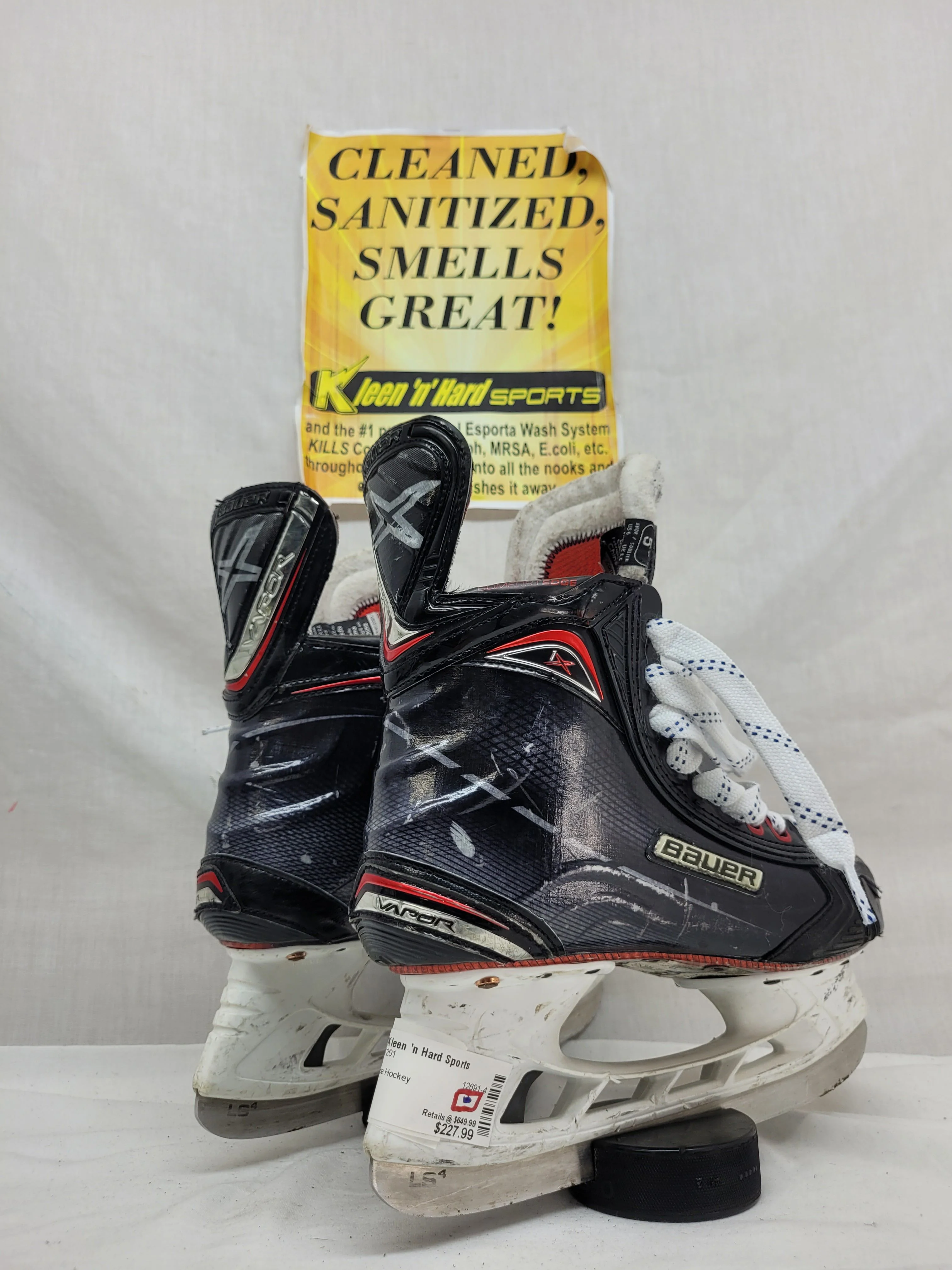 Used Bauer Vapor 1X Size 5 D Ice Hockey Skates - Image 2