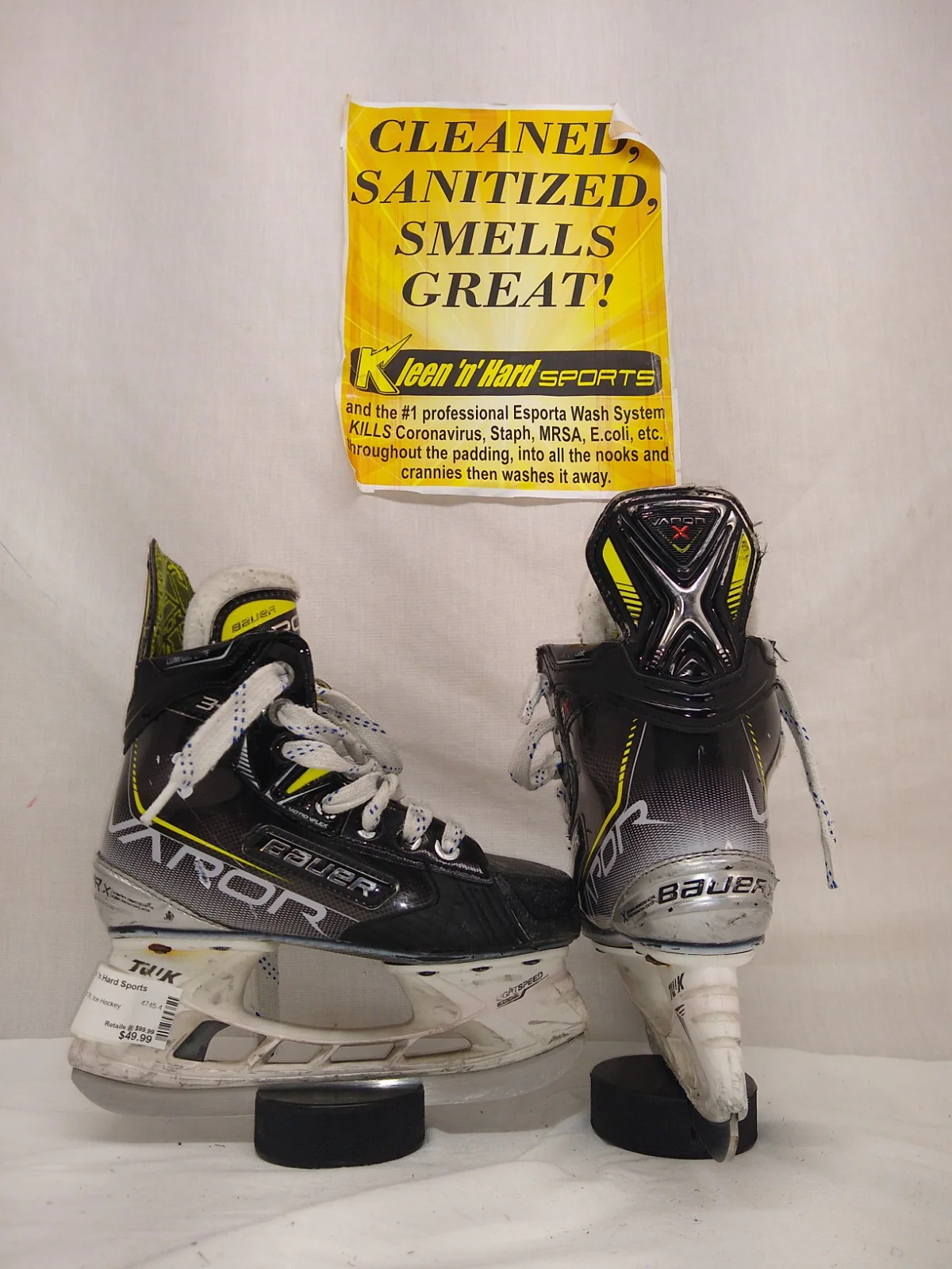 Used Bauer Vapor 3X Size Yth 1 Ice Hockey Skates - Image 6
