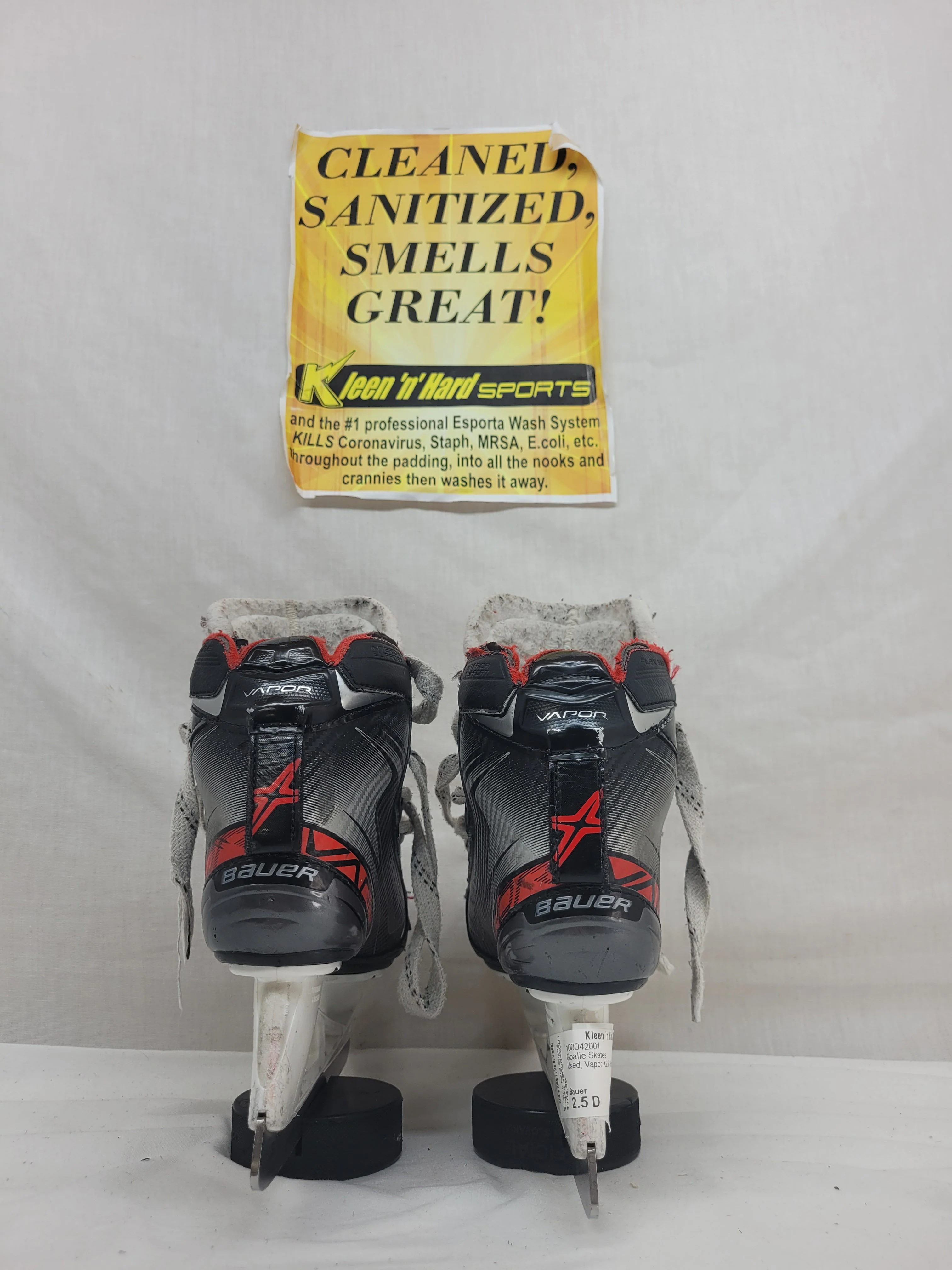 Used Bauer Vapor X2.7 Size 2.5 D Hockey Goalie Goalie Skates - Image 3
