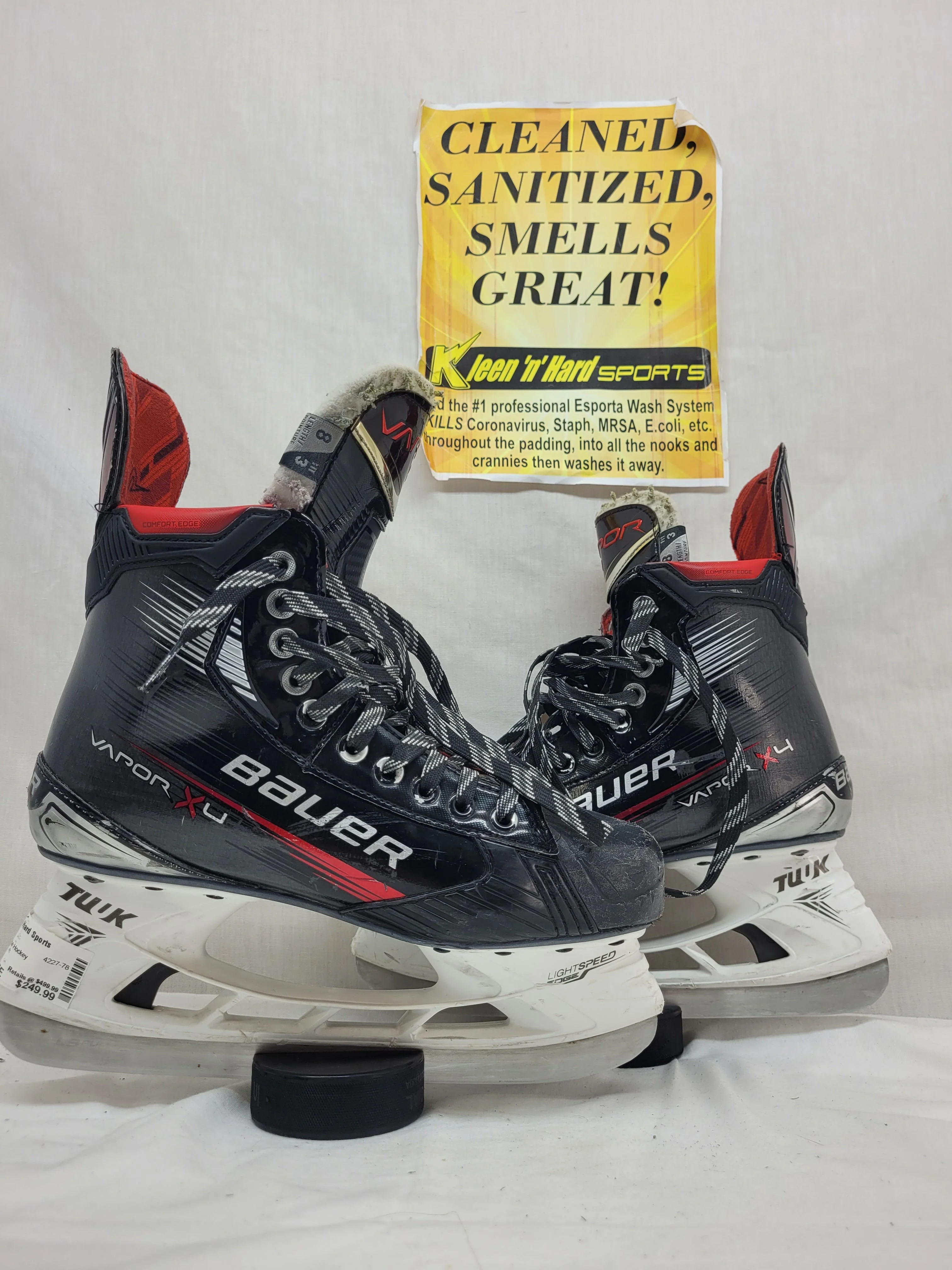 Used Bauer Vapor X4 Size 8 FIT 3 = EE Ice Hockey Skates