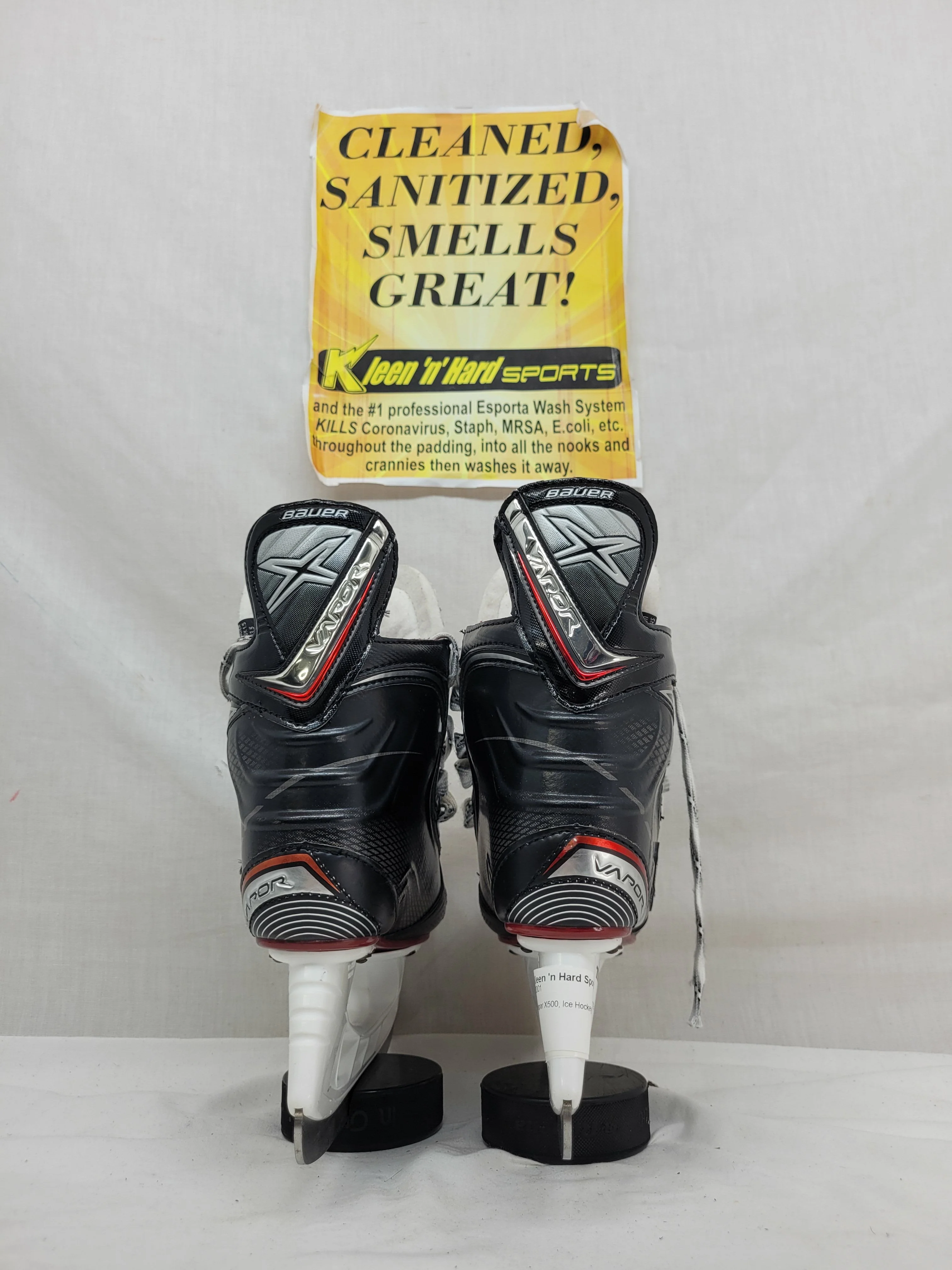 Used Bauer Vapor X500 Size 1 D Ice Hockey Skates - Image 2