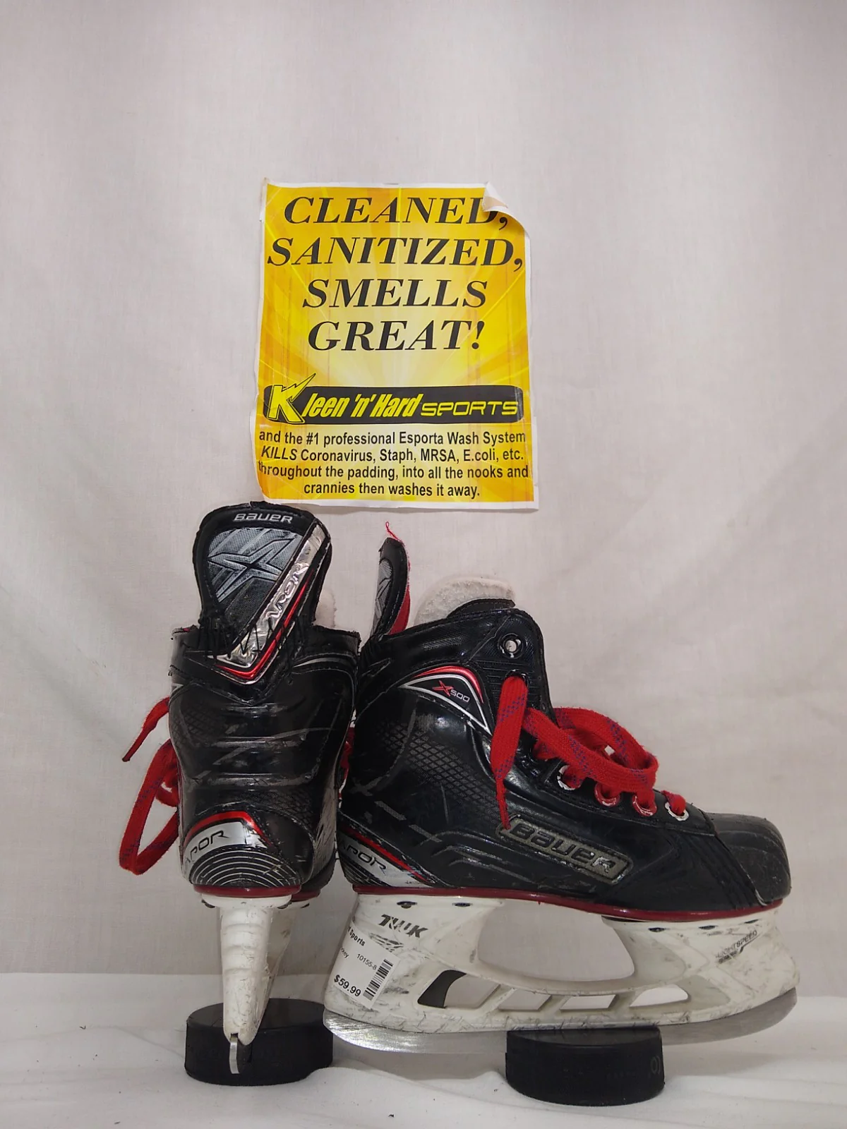 Used Bauer Vapor X500 Size 1 D Ice Hockey Skates - Image 5