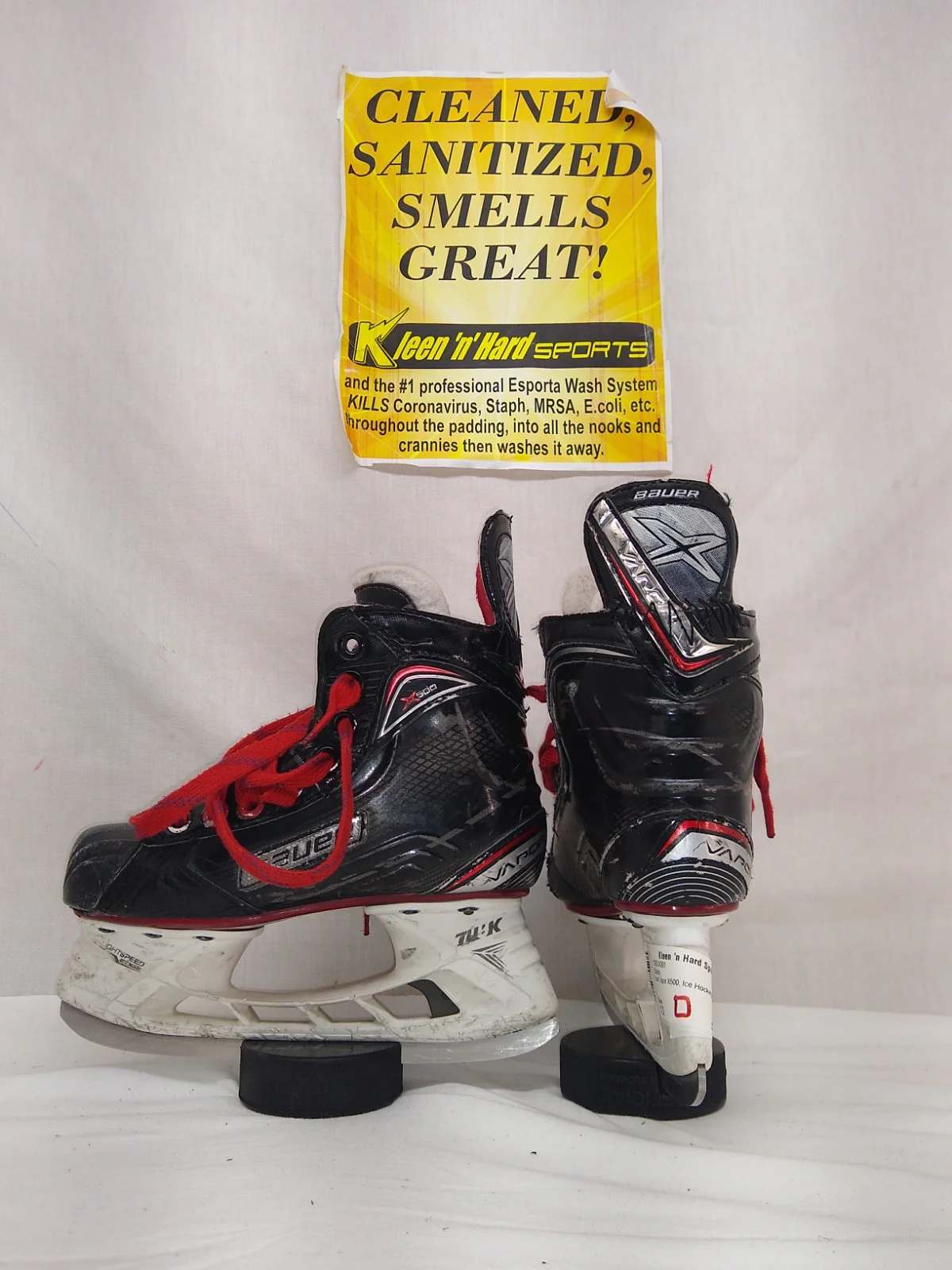 Used Bauer Vapor X500 Size 1 D Ice Hockey Skates - Image 6
