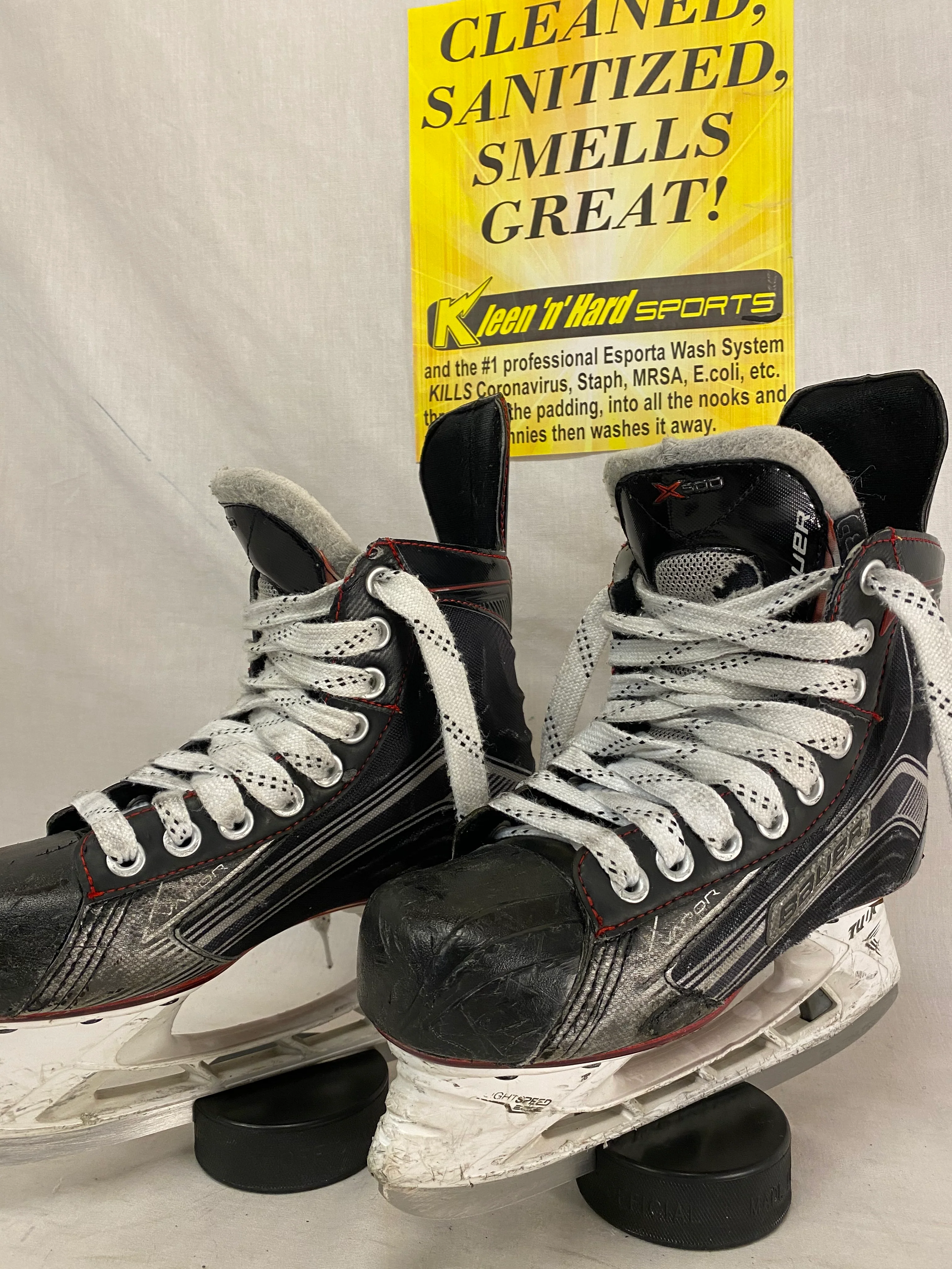 Used Bauer Vapor X500 Size 3 D Ice Hockey Skates - Image 3