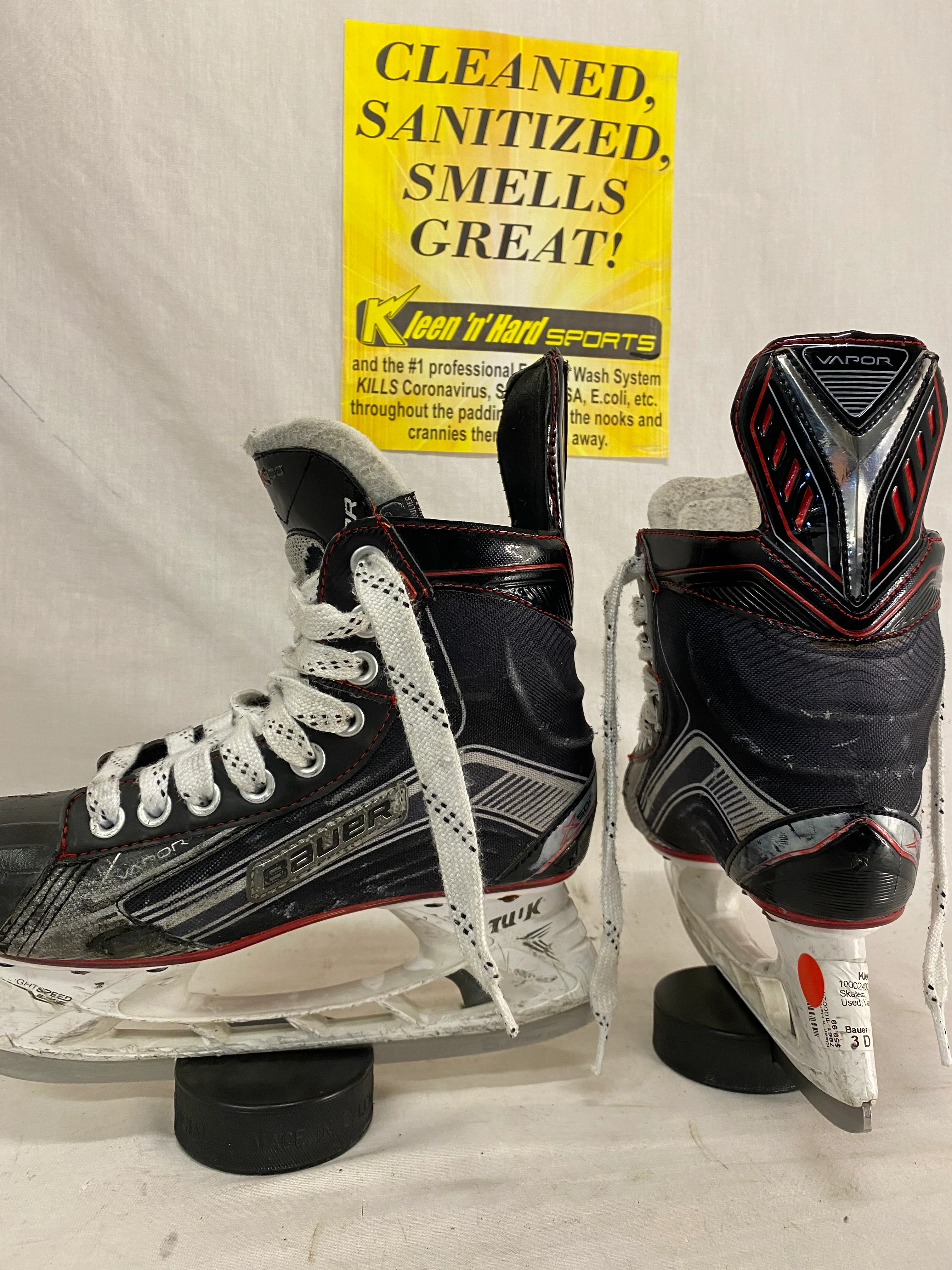 Used Bauer Vapor X500 Size 3 D Ice Hockey Skates - Image 6