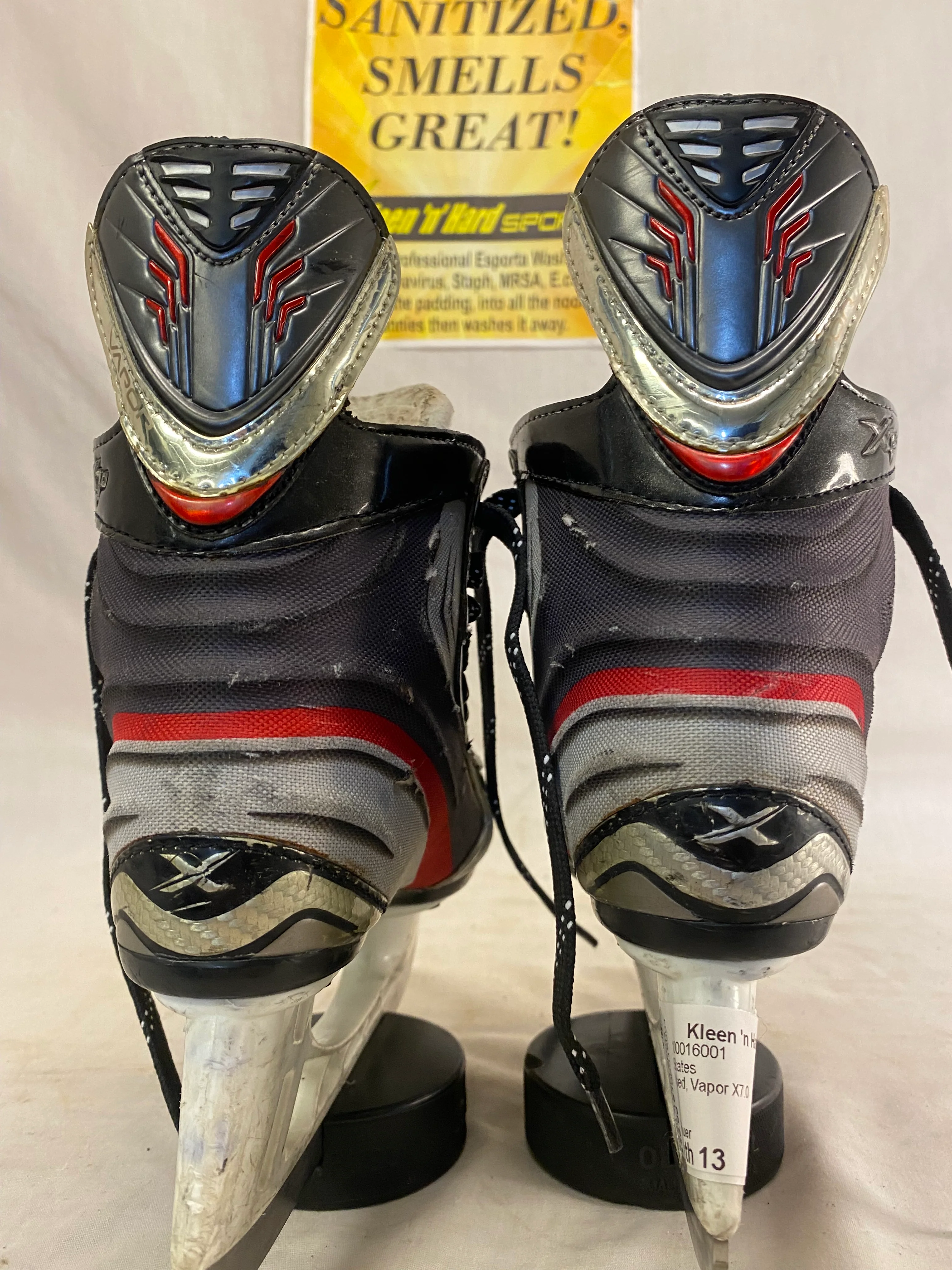 Used Bauer Vapor X7.0 Ice Hockey Size Yth 13 D Skates - Image 6