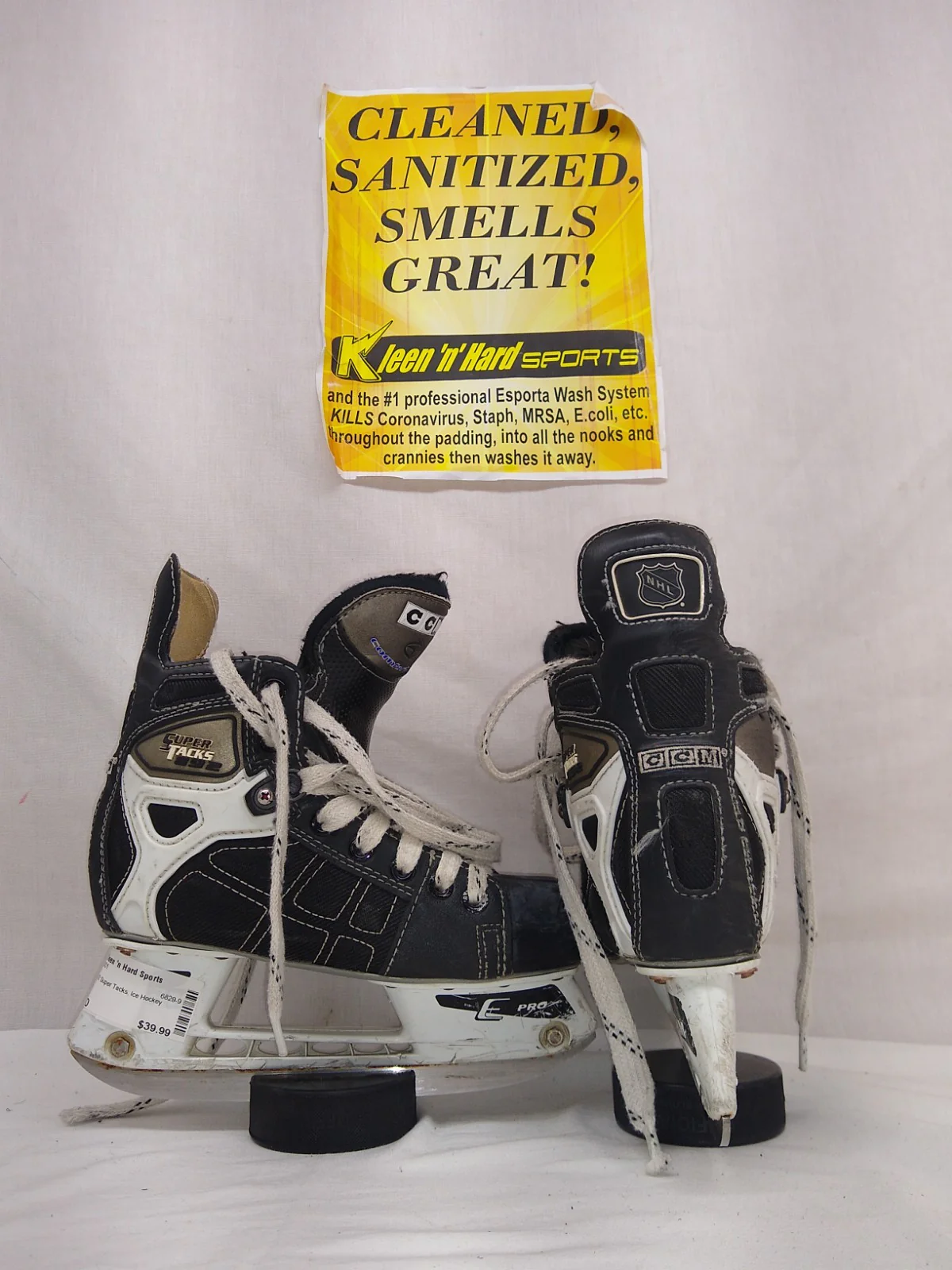 Used CCM 892 Super Tacks Size 1.5 D Ice Hockey Skates - Image 6