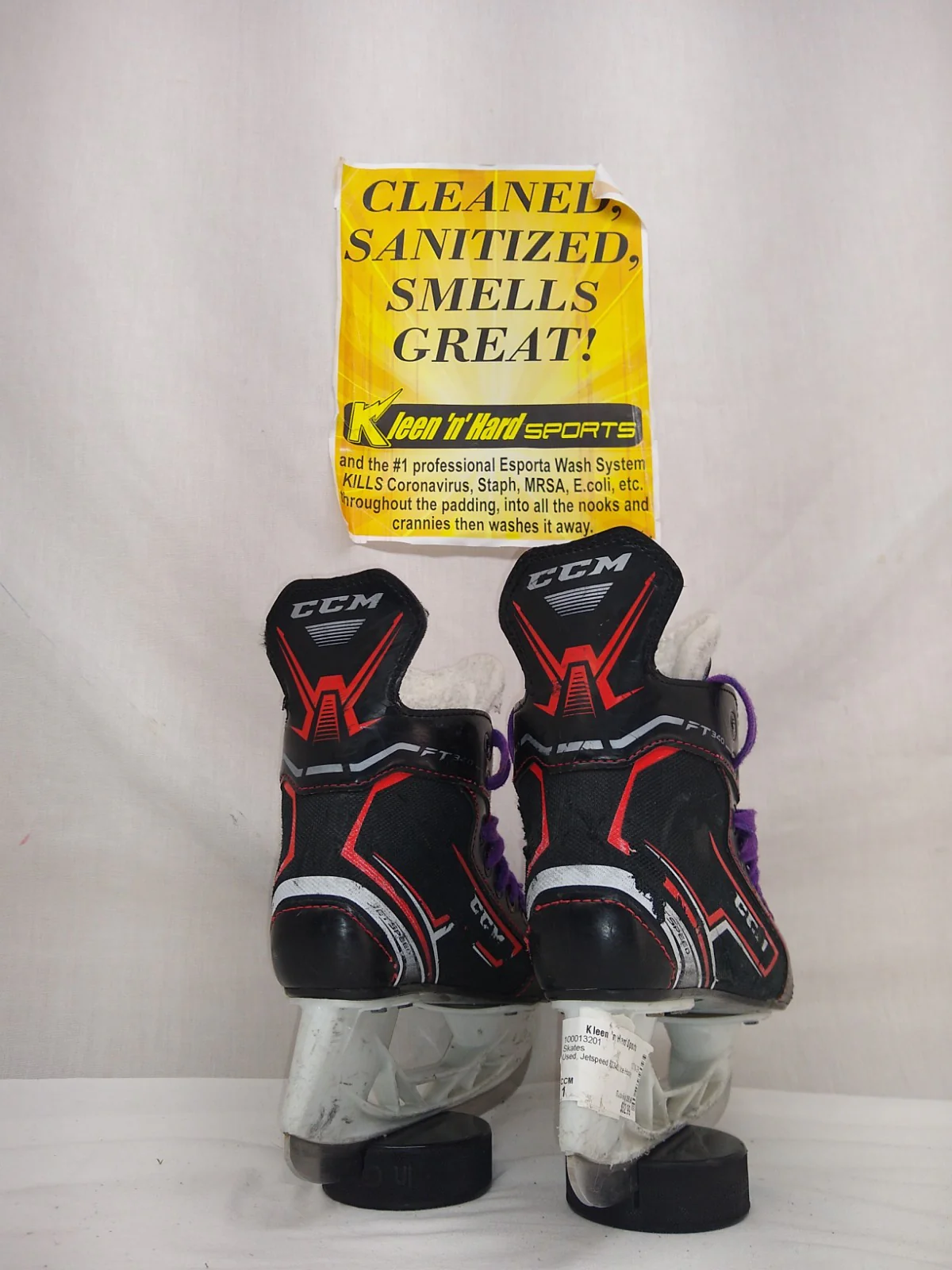 Used CCM Jetspeed FT340 Size 1 Ice Hockey Skates - Image 2