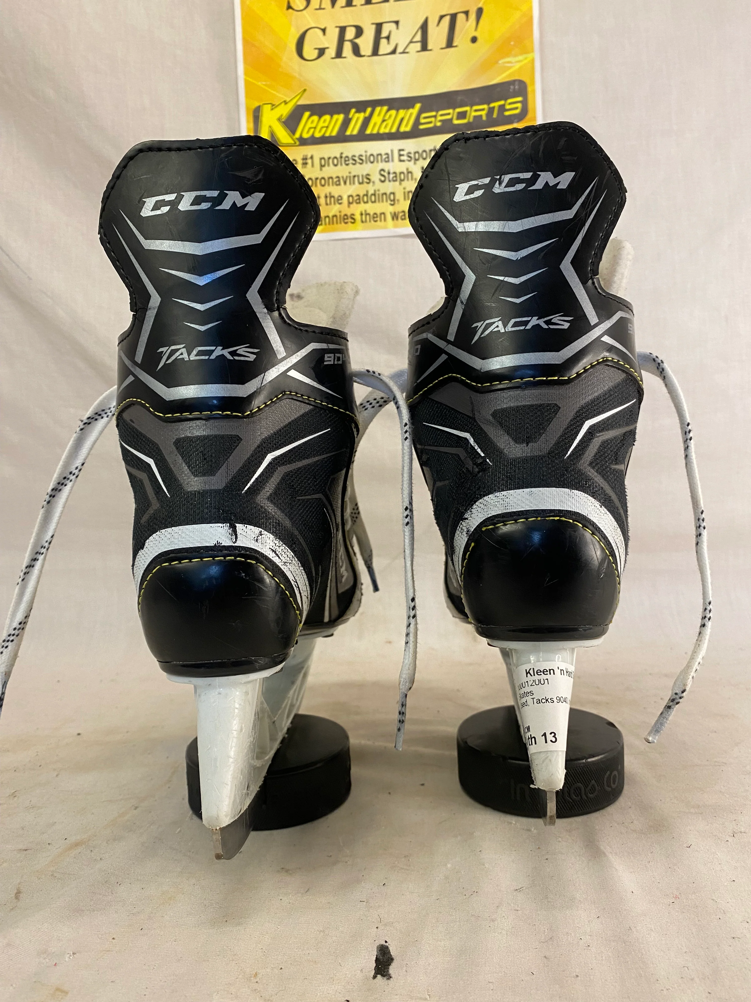 Used CCM Tacks 9040 Size Yth 13 D Ice Hockey Skates - Image 6