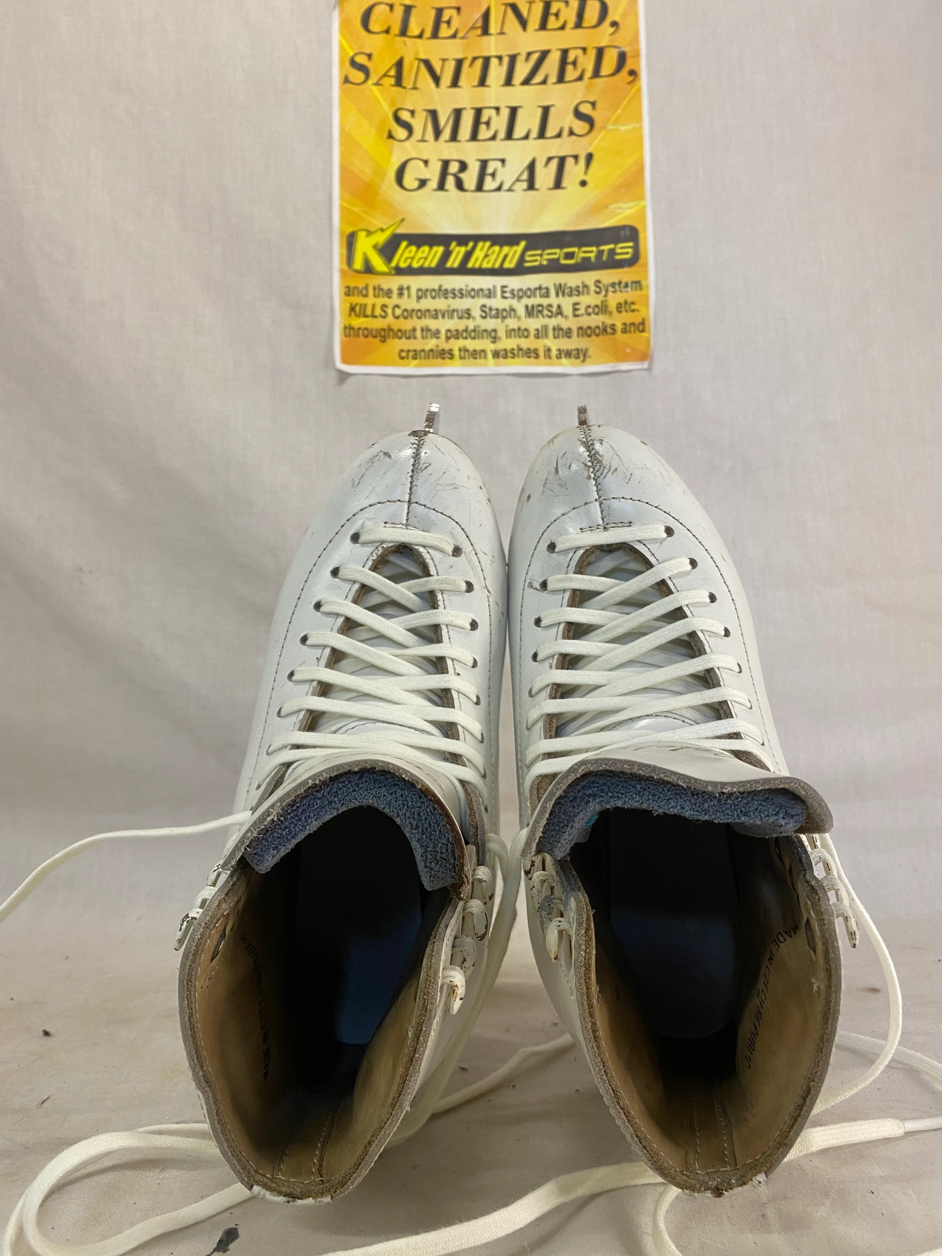 Used Celebrity White Size 4 Figure Skates MK Sheffield Fiesta Steel - Image 8