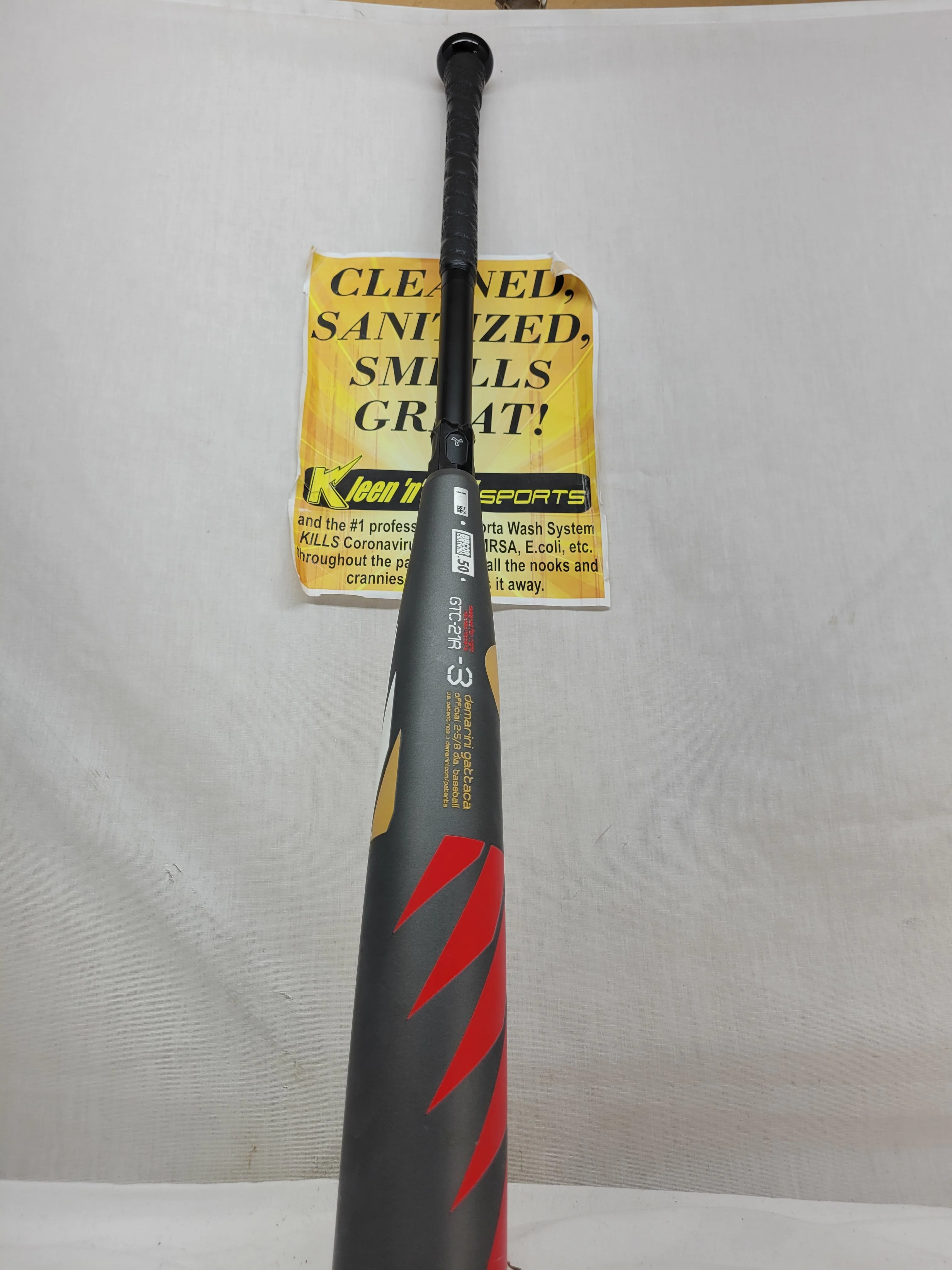 Used DeMarini Bat Length-Wgt 33" - 30 oz. (-3) Composite BBCOR Gray Baseball Bat - Image 2