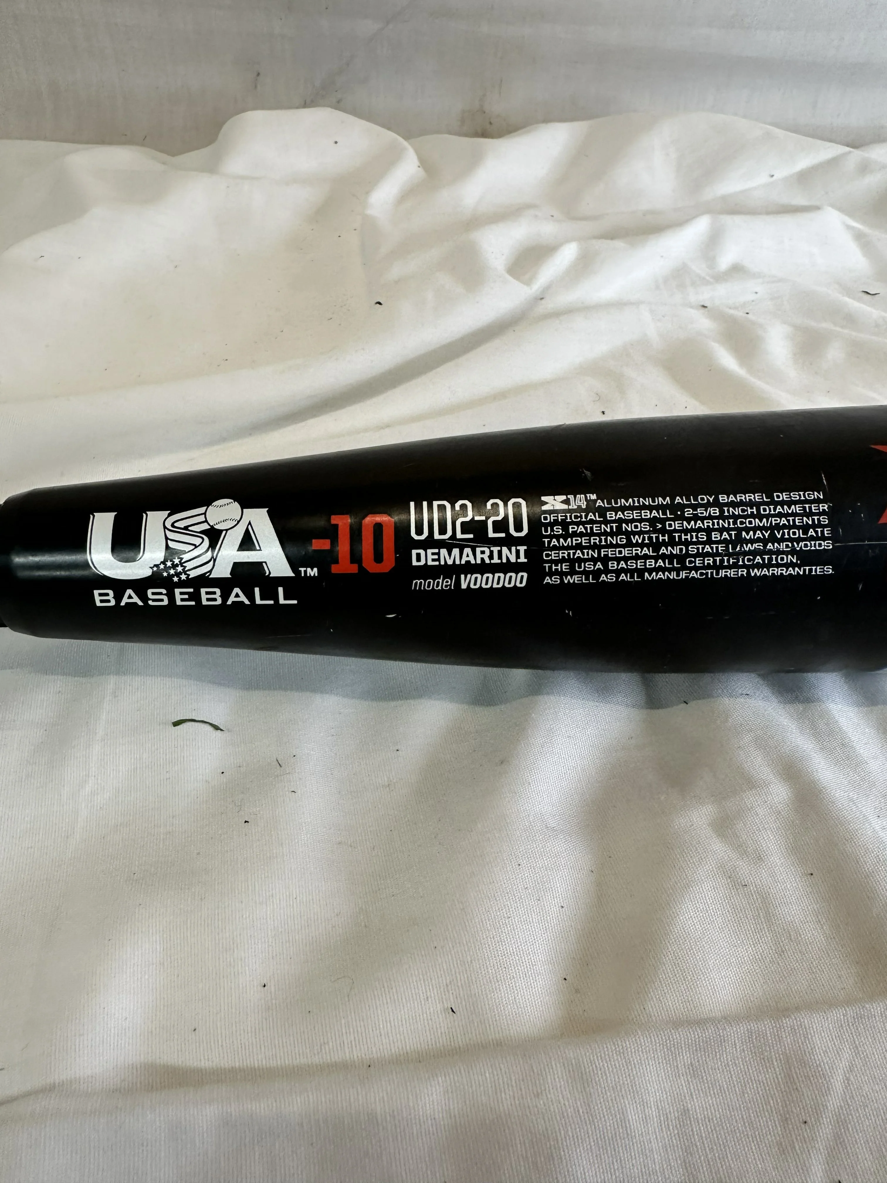 Used DeMarini voodoo L - W 31" - 21 oz (-10) Aluminum Black Baseball Bat - Image 5