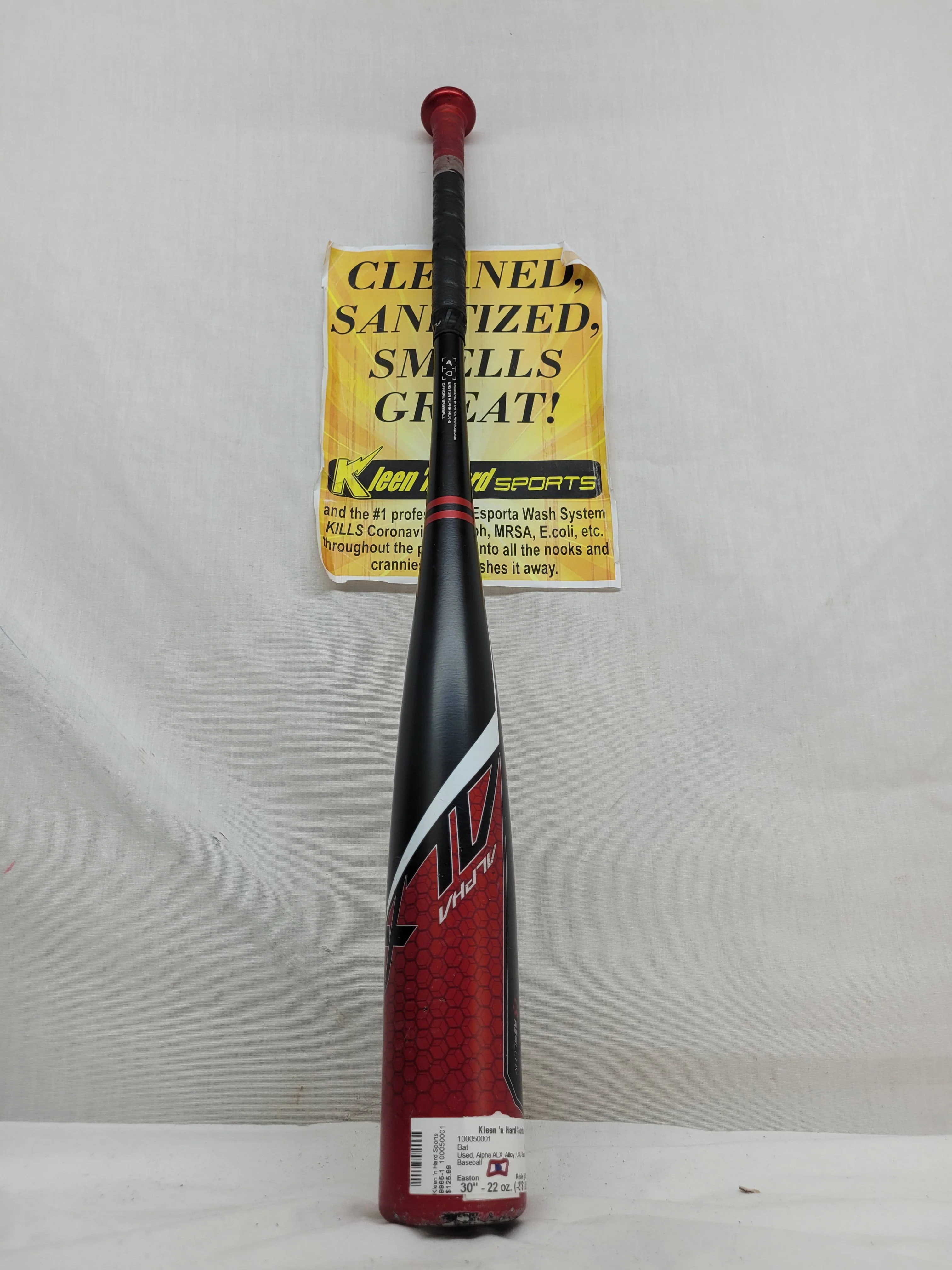 Used Easton Alpha ALX Bat Length-Wgt 30" - 22 oz. (-8) Alloy USA Black Bat - Image 2