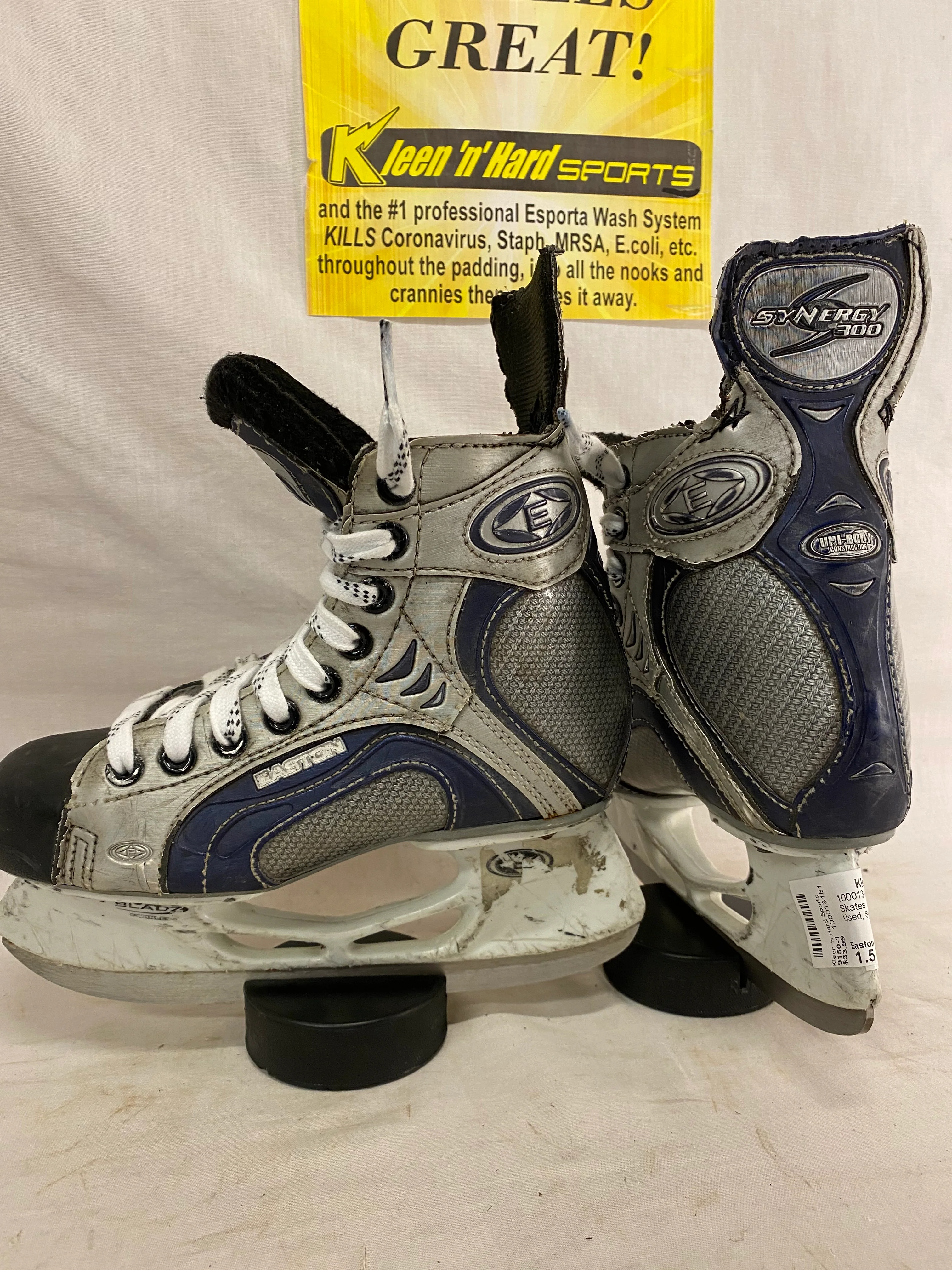 Used Easton Synergy 300 Size 1.5 D Ice Hockey Skates - Image 6