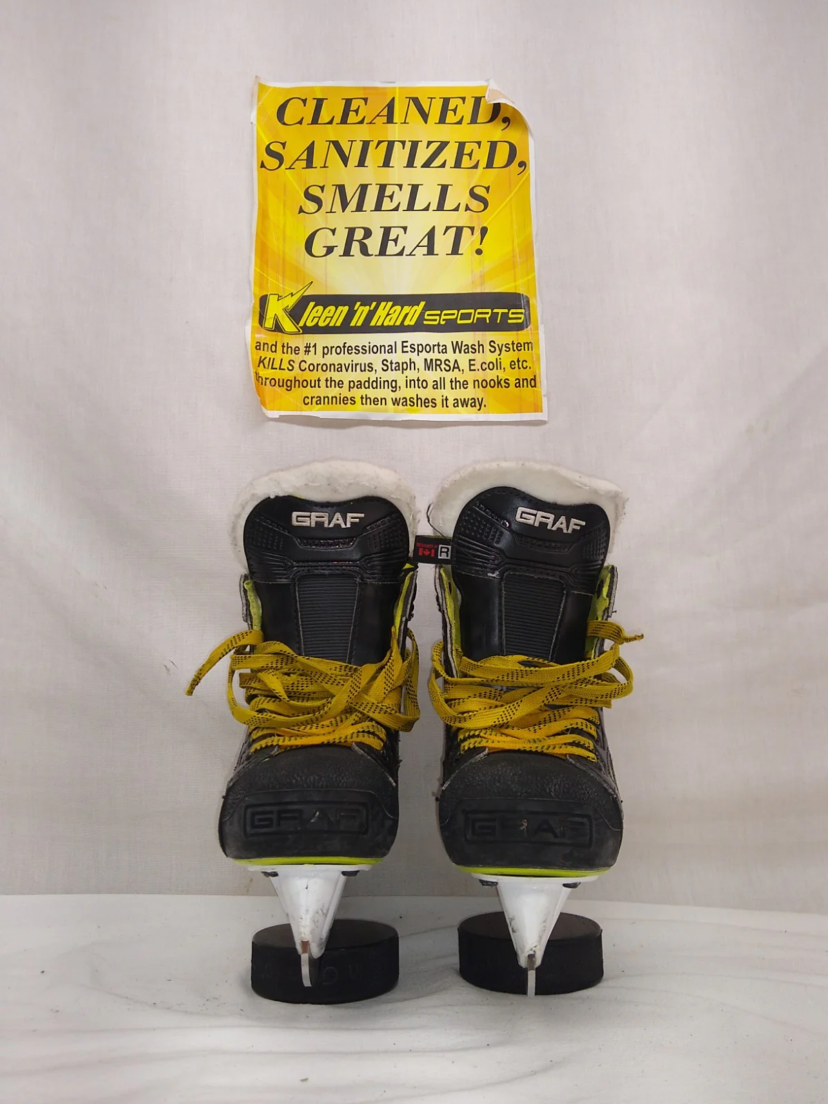 Used Graf Supra G7035 Size 1 R Ice Hockey Skates - Image 5