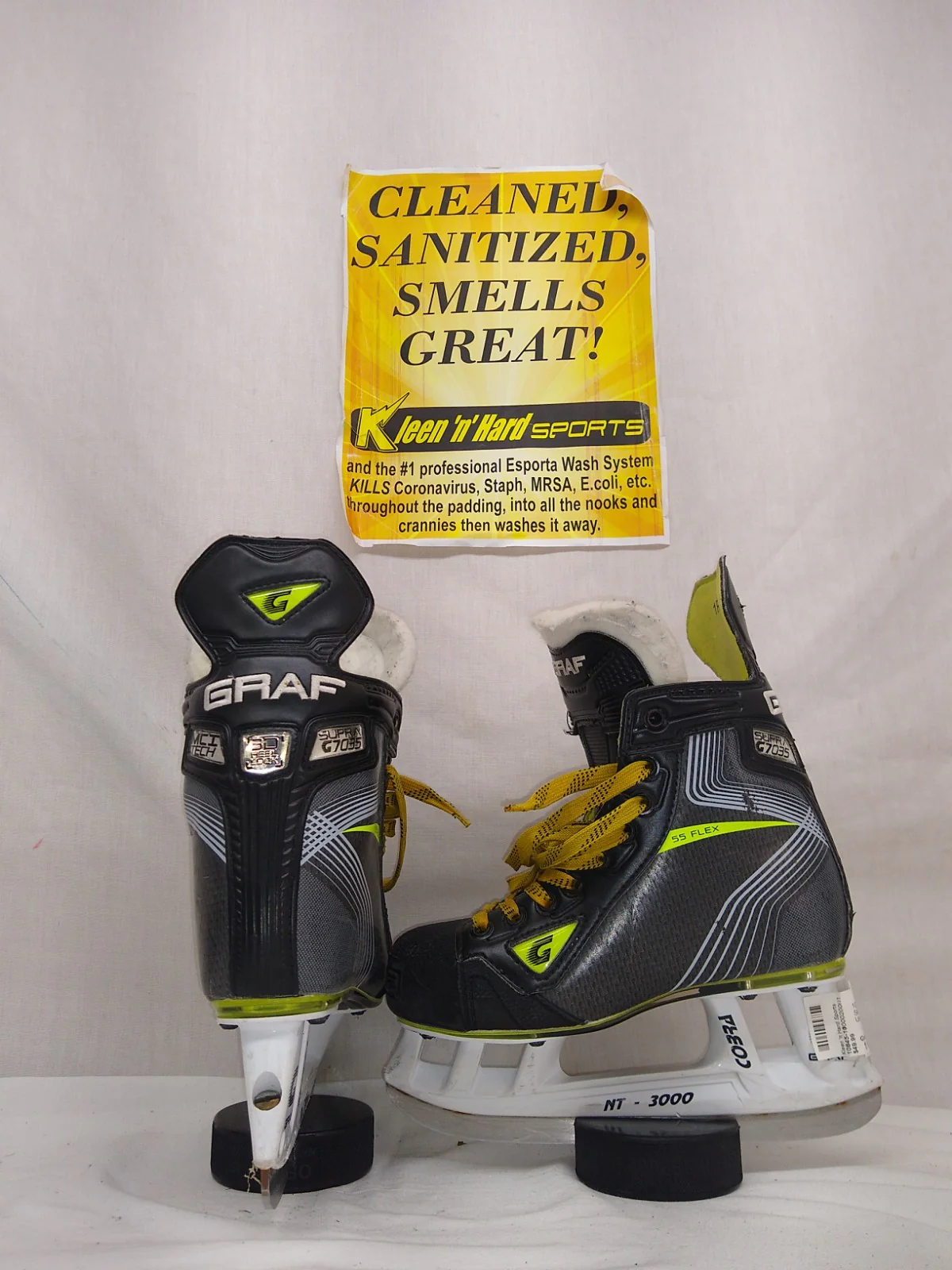 Used Graf Supra G7035 Size 1 R Ice Hockey Skates - Image 7